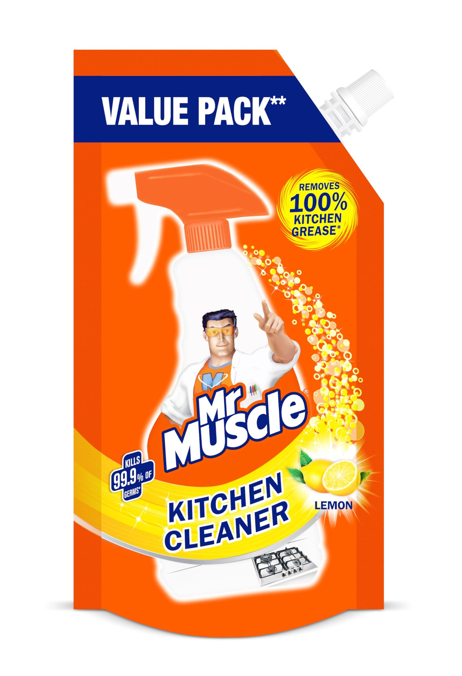 Kitchen Cleaner - 425 Ml Pouch (Lemon)
