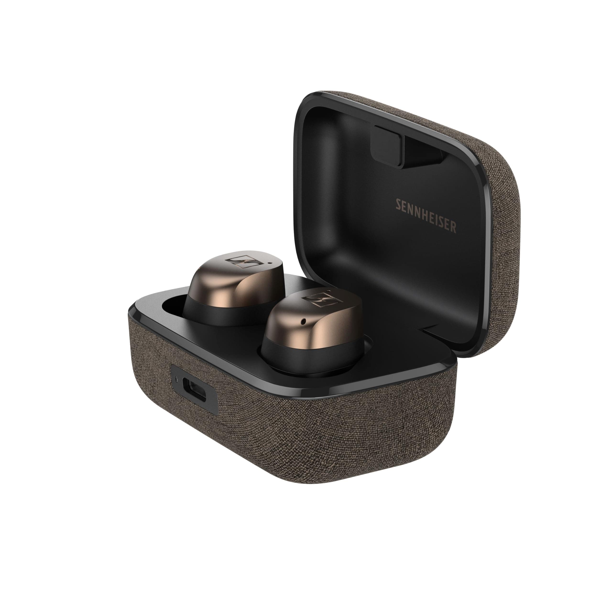 MOMENTUM True Wireless 4 Smart Wireless Bluetooth Earbuds, Crystal-Clear Sound, Noise Cancelling Earbuds, Comfortable Design, Up to 30 HR Playtime, Adaptive ANC, Auracast - Black Copper