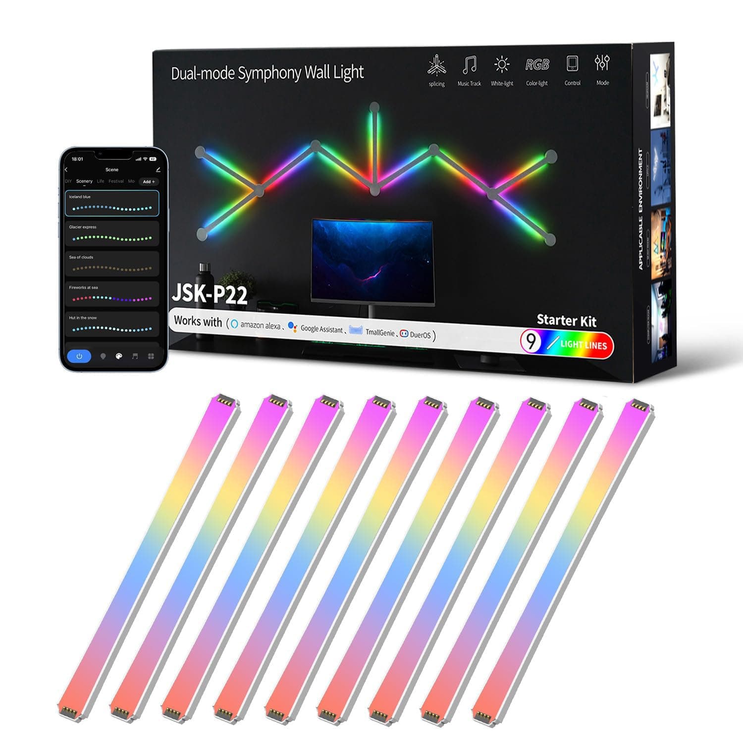 Smart Wall Light Lines RGB LED Light Bars