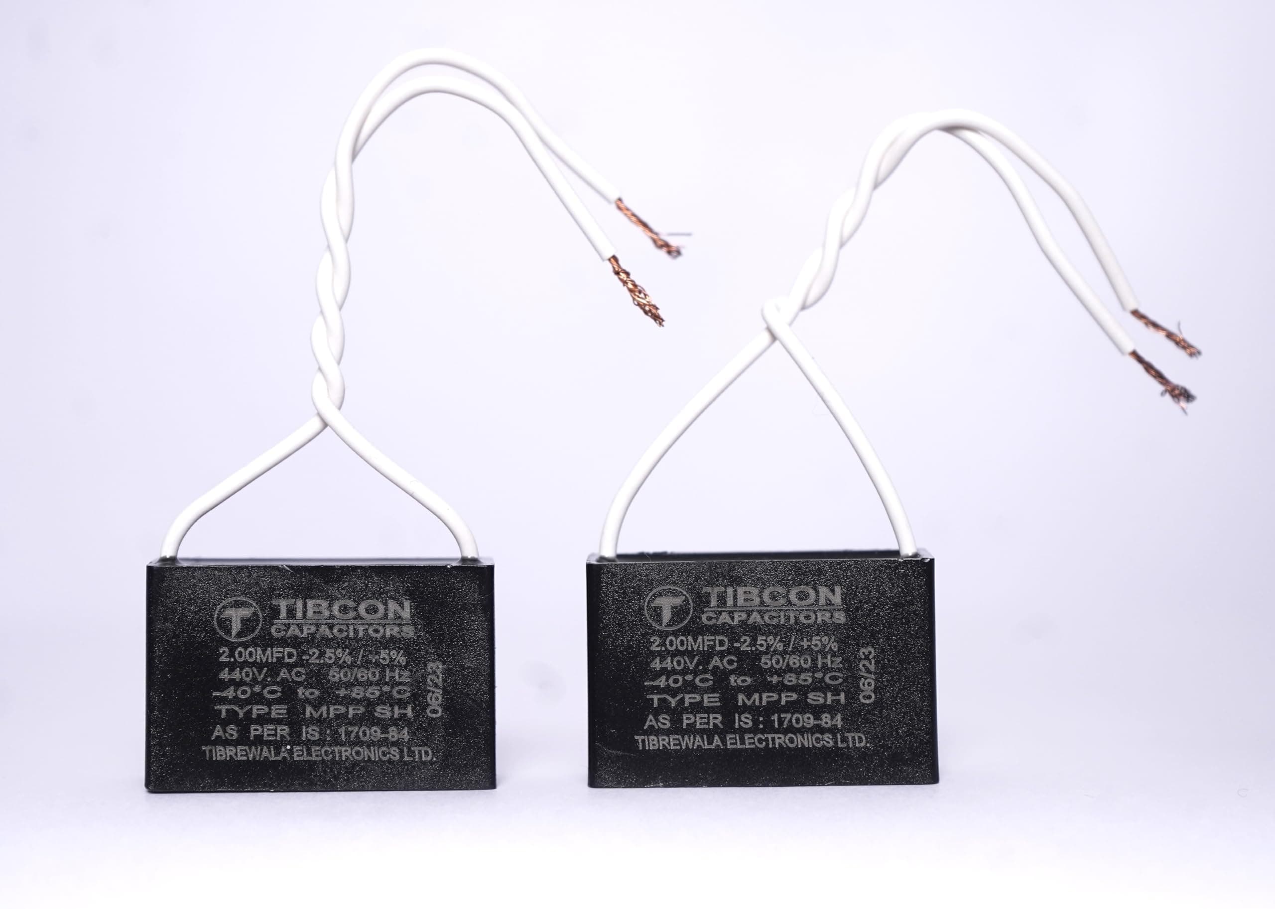 Mickko 2 MFD 440V Tibcon Capacitor for Ceiling Fan & Mini Cooler Motor (Pack of 2)