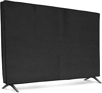kwmobile 43" TV Compatible Television Cover - Dustproof LCD Television Protective Cover Dust Guard Black