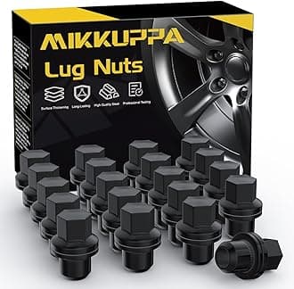 MIKKUPPA M14x1.5 Wheel Lug Nut - Replacement for Land Rover LR3 LR4 Range Rover Sport Discovery - 20pcs Black Closed End OEM Factory 1.81" Tall 0.87" Hex Lug Nuts