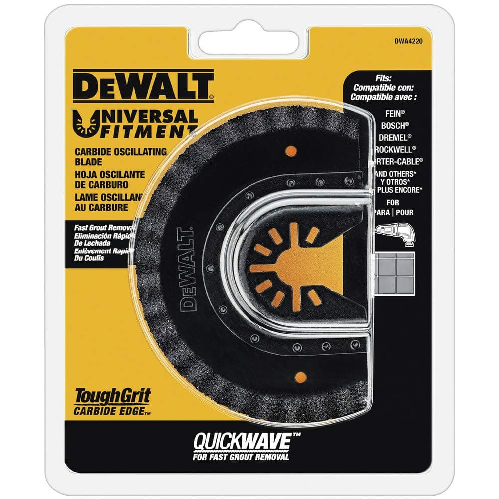 DEWALT Oscillating Tool Blade for Grout Removal, Fast Cutting, Carbide (DWA4220), One Size