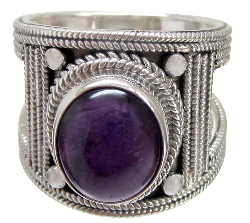 1974 Artisan Crafted Sterling Silver Calais Ring with Amethyst
