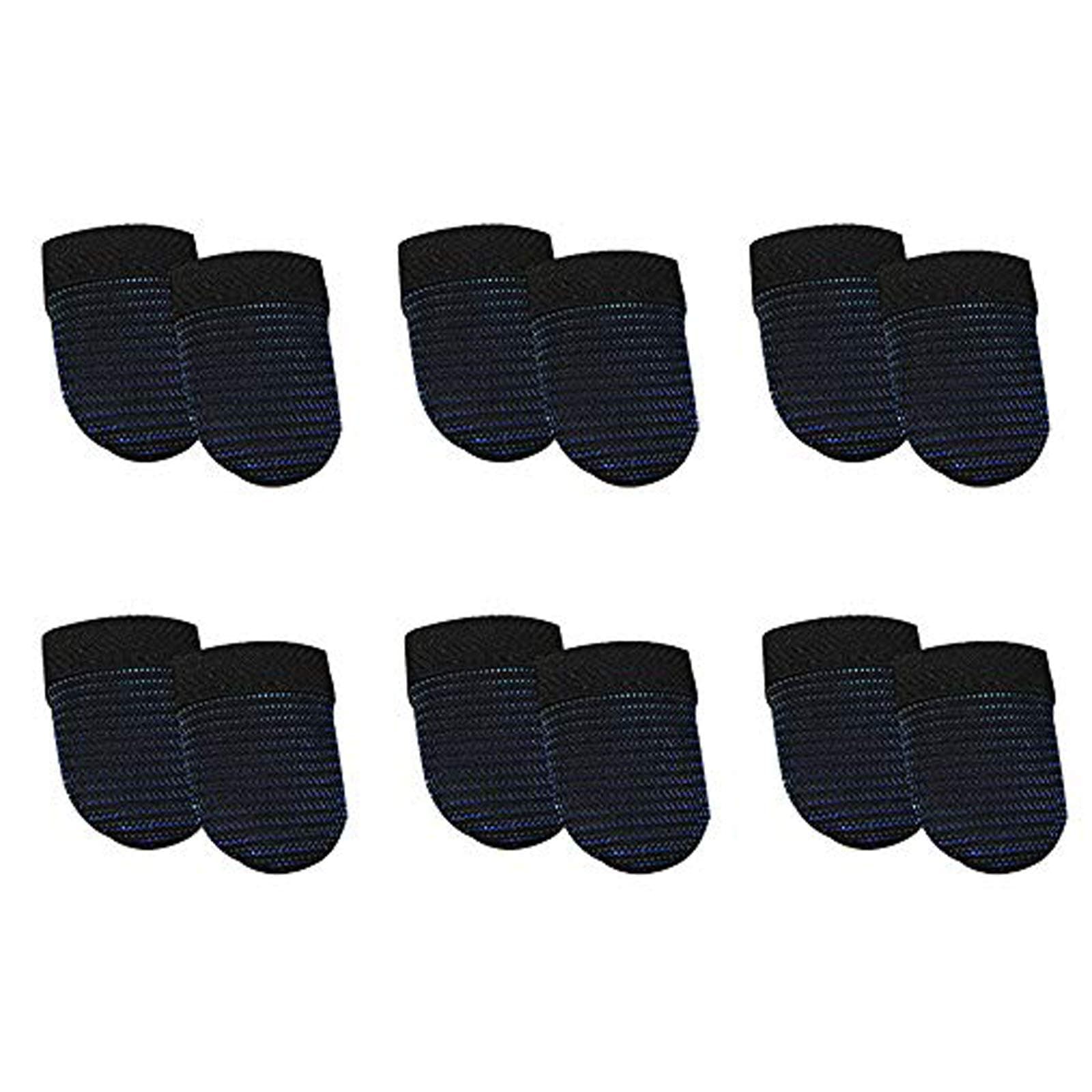 Mobile Game Controller Finger Sleeve Sets ,Black Breathable Anti-Sweat Touch Screen Thumb Sleeve Sensitive for Mobile Joysticks Shoot Aim Keys Compatible iPhone/iPad/Android (6 Pair)