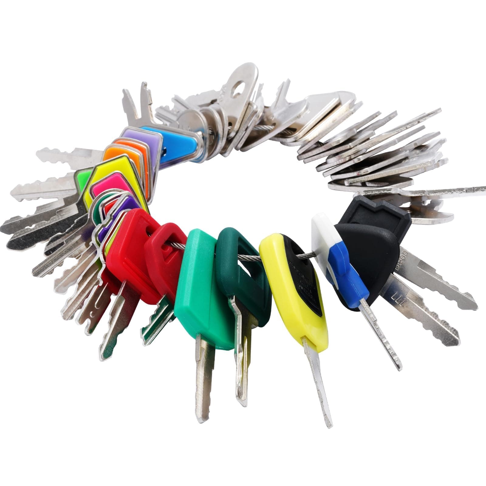 - 39 Full Range Heavy Equipment Keys-Construction Master Ignition Keys for Homeowners Genie JLG CAT Caterpillar Volvo JCB JD H800 Bobcat Terex Hyster Komatsu 787 Indak Kubota Holland Excavator