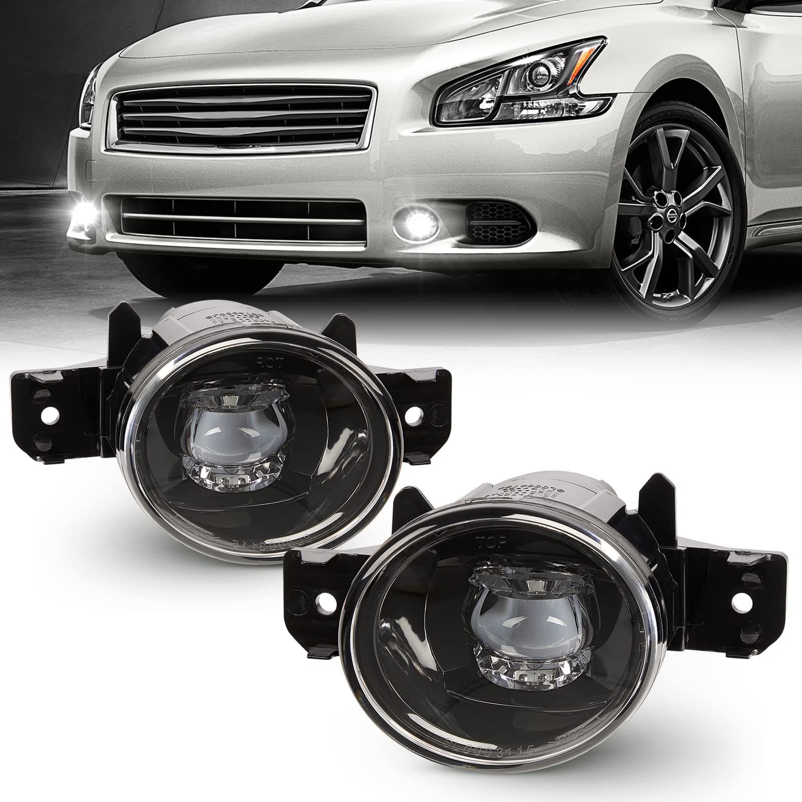 New Version LED Fog Light Replacement For 2004-2018 Nissan Sentra /11-14 Nissan Maxima/07-up Altima Sedan/ 14-16 Rogue/ 08-10 Infiniti M35/M45/10-11 G37 1-Pair