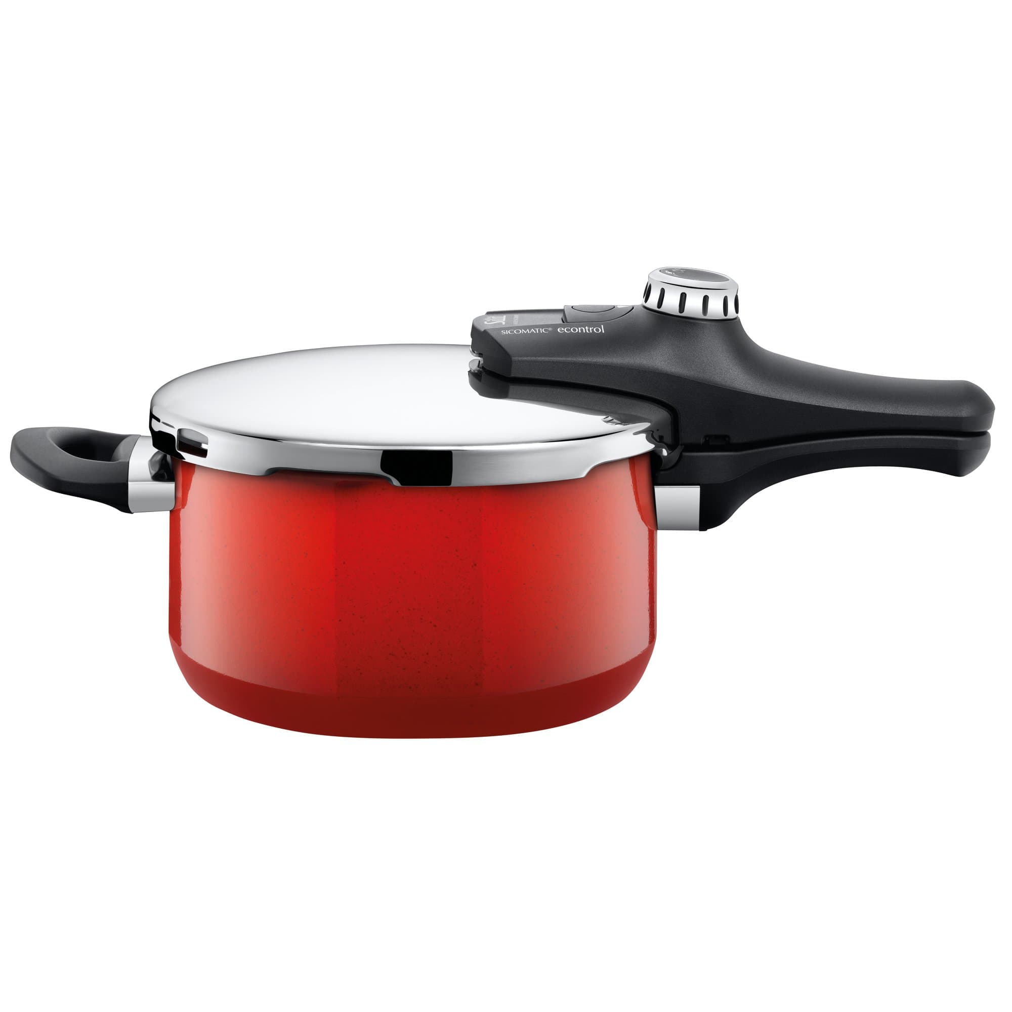 Silit Silargan Functional Ceramic Sicomatic Econtrol Pressure Cooker without Insert, Red, 22 cm, 4.5 Litre