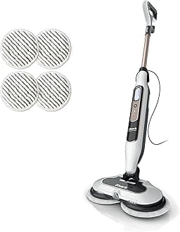 Steam & Scrub with Steam Blaster Technology All-in-One Hard Floor Steam Mop with 3 Steam Modes & LED Headlights S8201, Rotator White