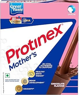 Mother's Nutritional Drink - (Chocolate Flavor, 250 Gms, BIB) with 28 Vital Nutrients to Support Healthy Birth Weight, Brain Development & Immunity