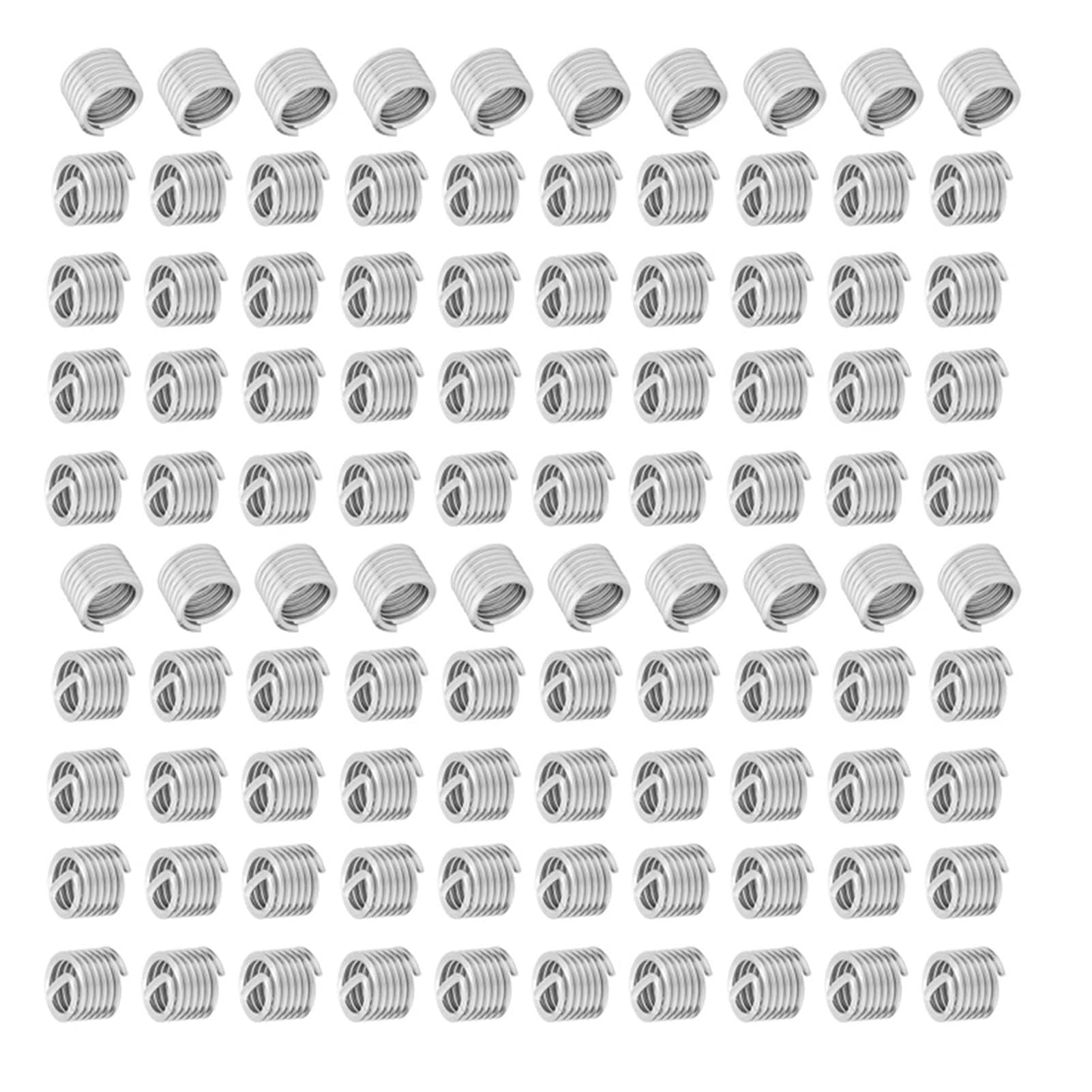 Dioche M6 Inserts, 100 Pcs Thread Repair Kit, 304 Stainless Steel Screw Wire Sleeve Thread Repair Insert Assortment Kit M6x1.0x1.5D