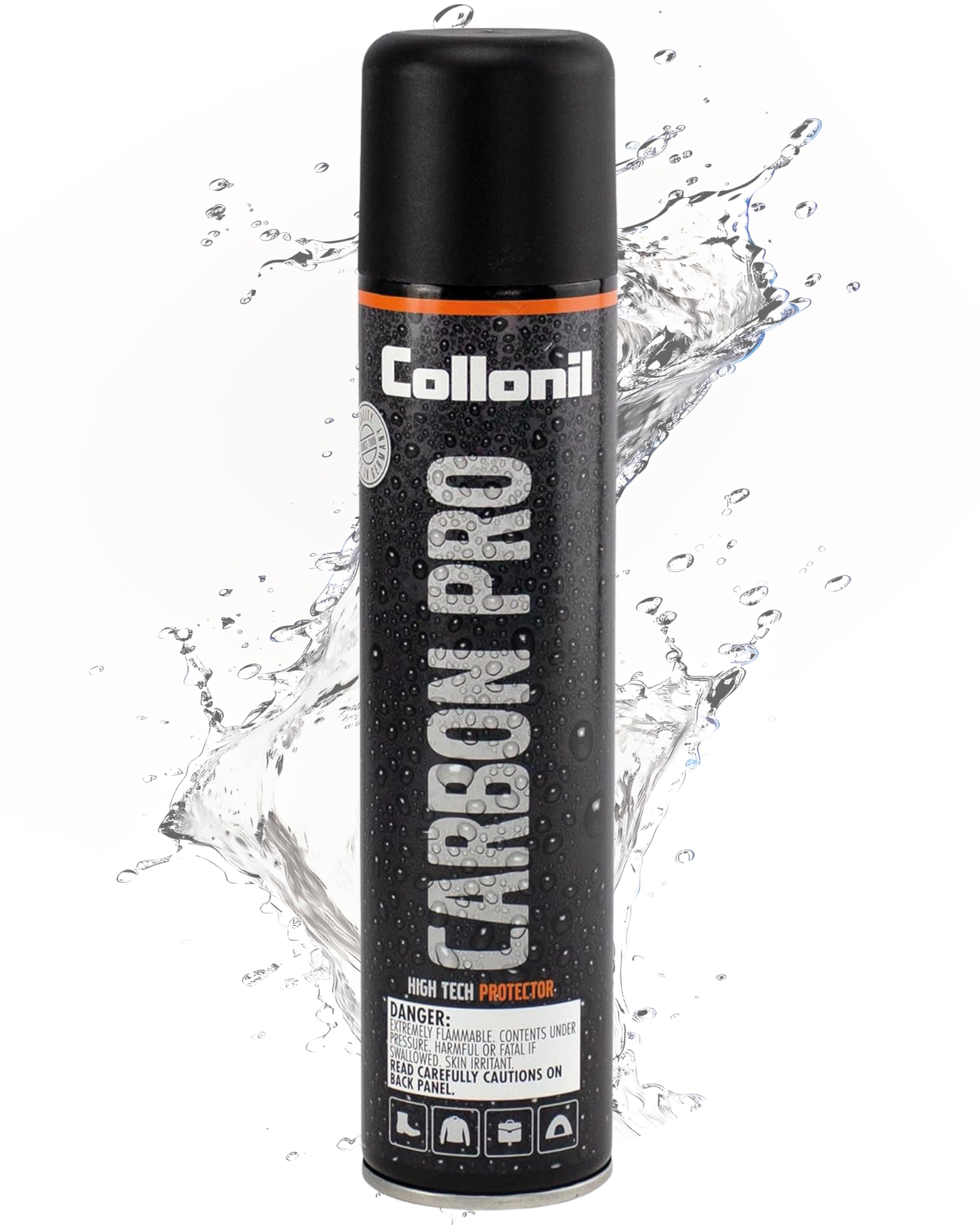 Collonil Carbon Pro L – Universal Shoe Protector Spray 10.1 fl oz – Waterproof & Stain-Resistant – PFAS-Free Suede Protector for Shoes, Boots, Backpacks, Jackets & Tents – Made in Germany