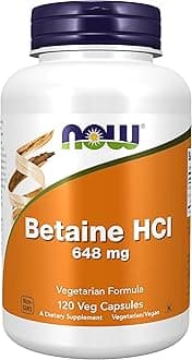 Foods, Betaine HCl, 648 mg, 120 Vegan Capsules, Lab-Tested, Gluten Free, SOYA Free, Vegetarian