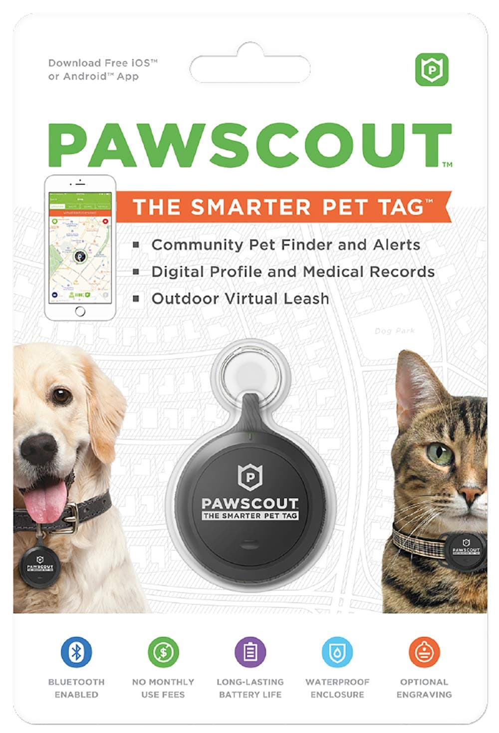 Smarter Pet Tag Prior Version 1.0: Community Pet Tracker (Bluetooth, not GPS), Medical Profiles, Virtual Pet Leash, Walk Tracker, Pet Points of Interest