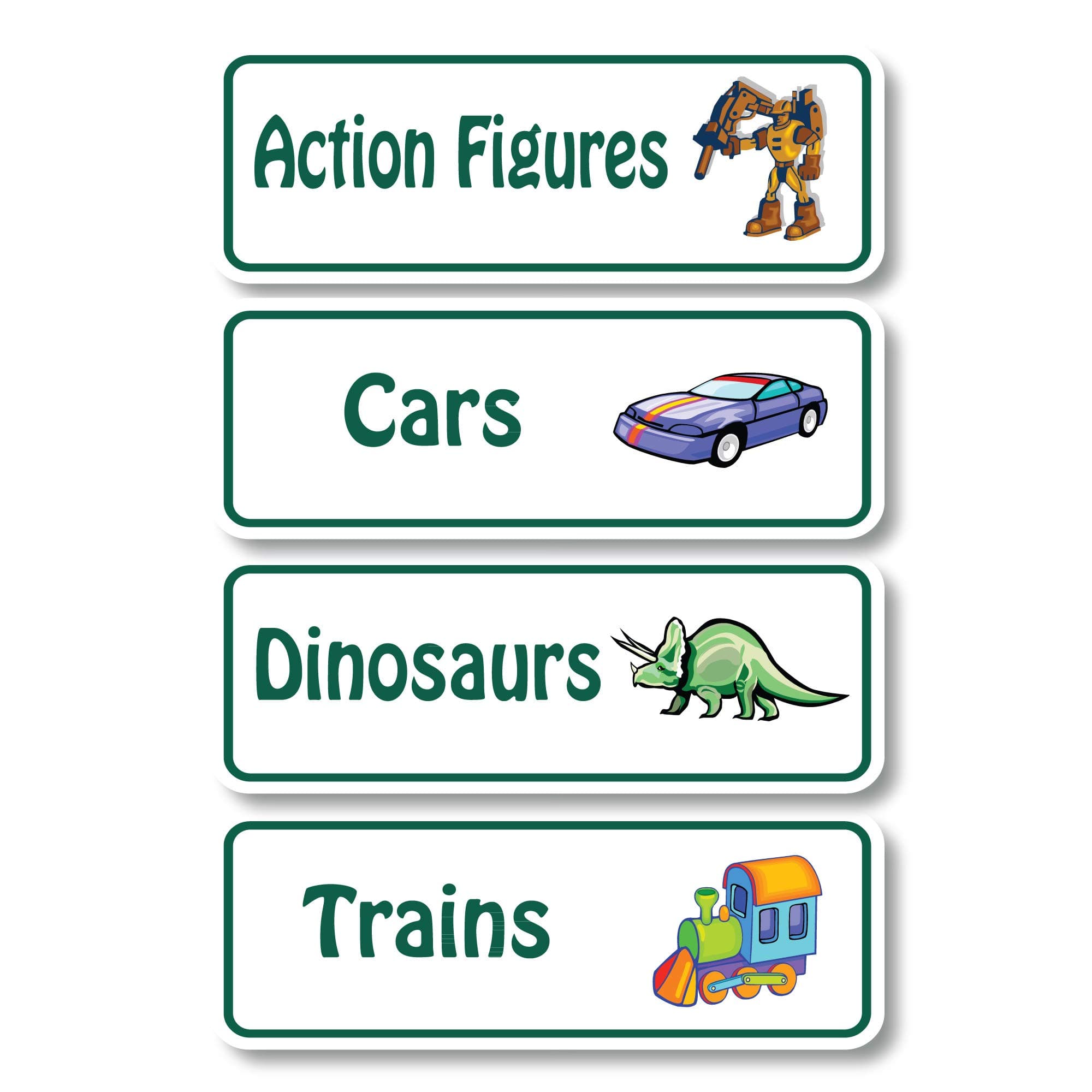 Lovable Labels Toy Bin Organization Labels 64 Pre-Printed + 8 Blank Storage Bin Stickers for Playroom and Daycare Centers