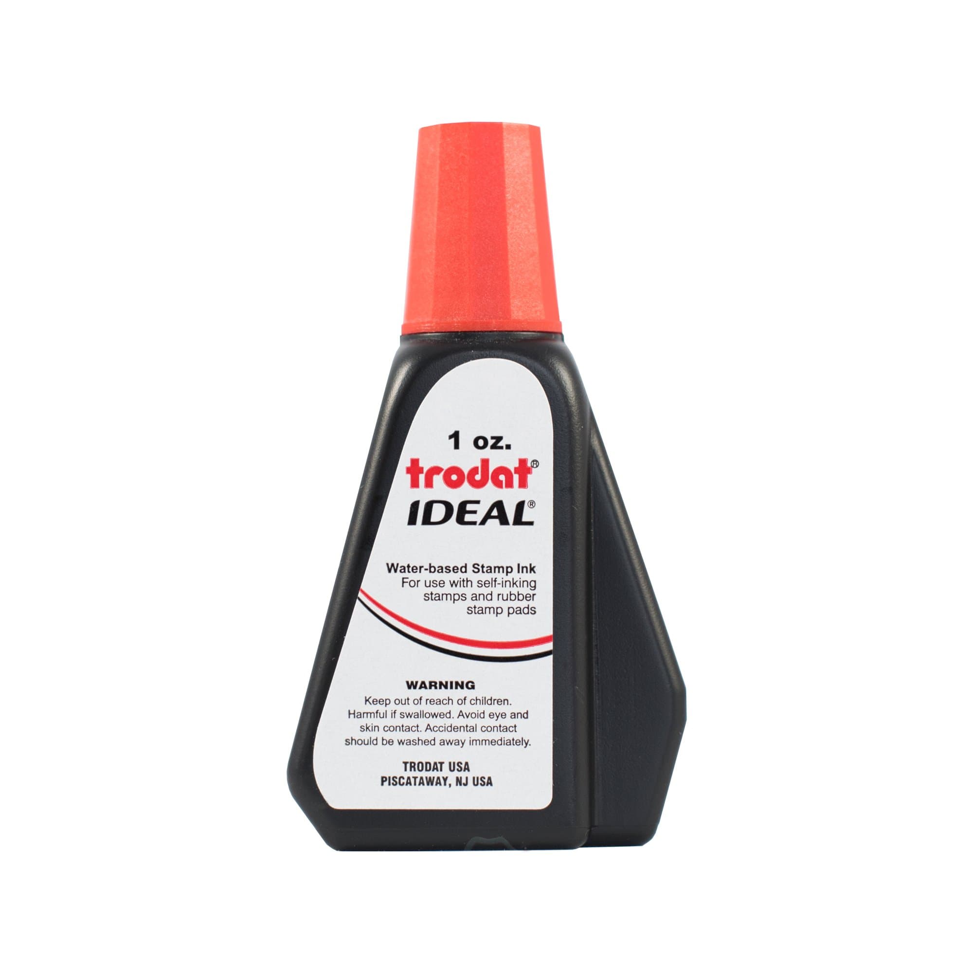 45174 Ideal Premium Replacement Ink for Use with Most Self Inking and Rubber Stamp Pads, 1oz., Red
