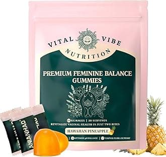 Feminine Balance Gummies for Women of All Ages - Packaged Individually for Easy Carrying (60 Grain, 1 Month Supply)