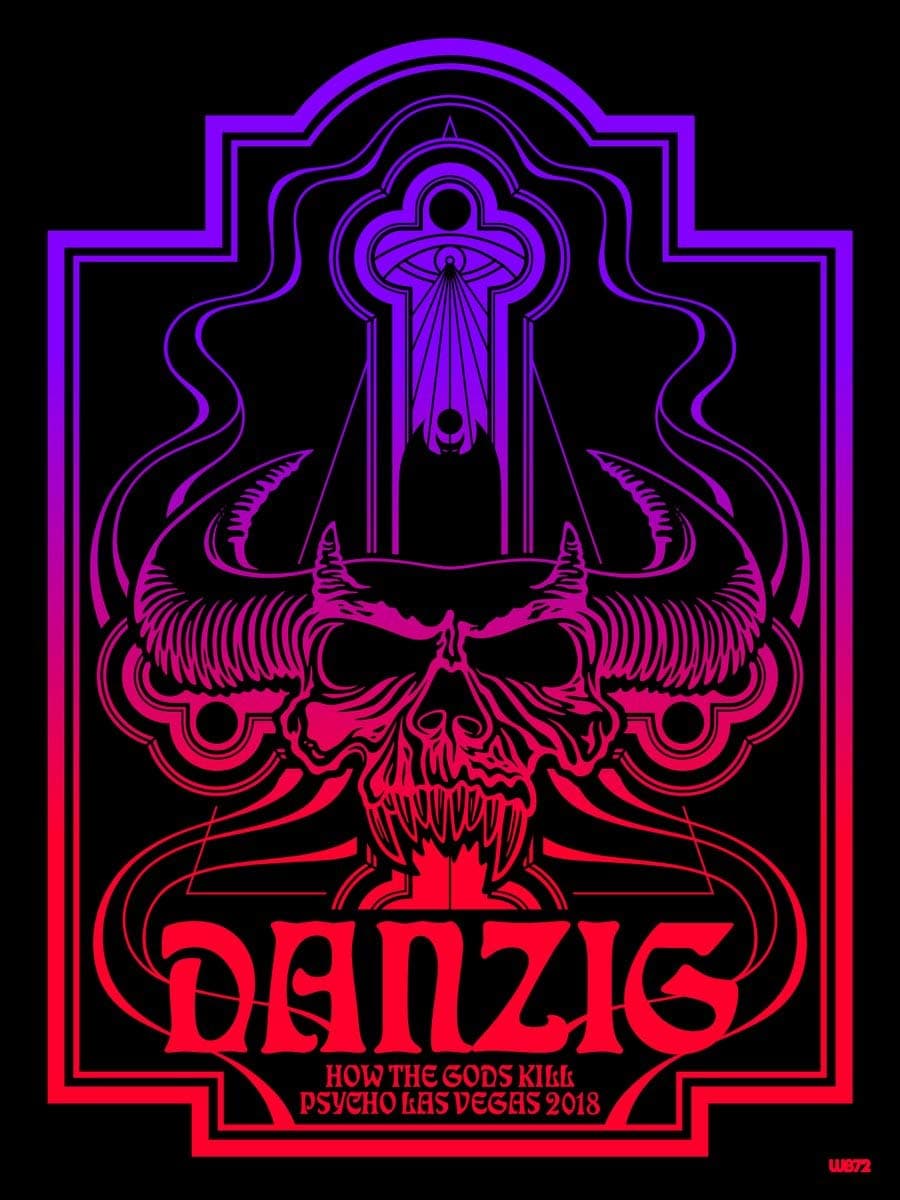 FatCat Wall GraphicsDanzig Blacklight Poster Frameless Gift 12 x 18 inch（30cm x 46cm）-LT-140
