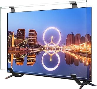 Fohil 65 Inch Screen Protector, HD Clear Acrylic Protective Display Protector, For Single-point/ Dual-point Support TV/ Wall-mounted TV/ Computer Monitor