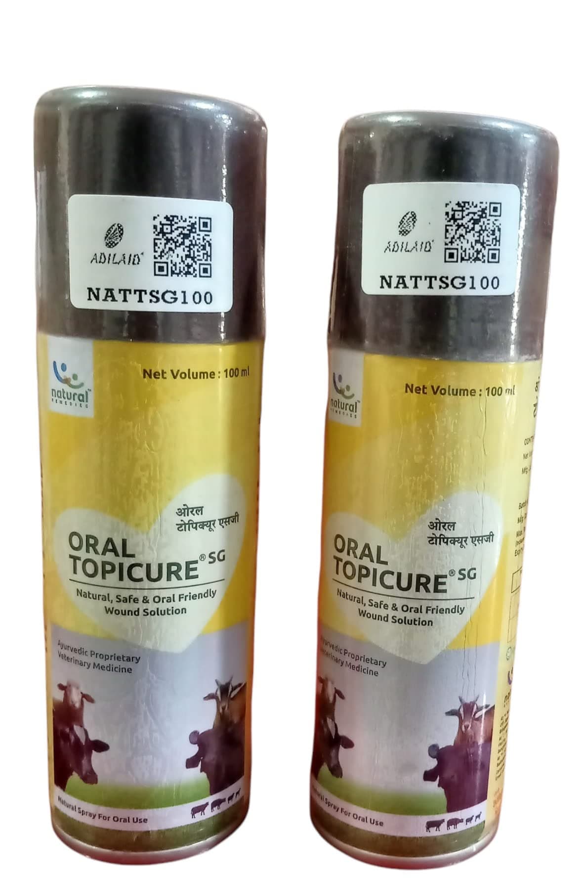 Oral Topicure SG Natural Safe & Oral Friendly Wound Solution (Pack of 2) 100 ml