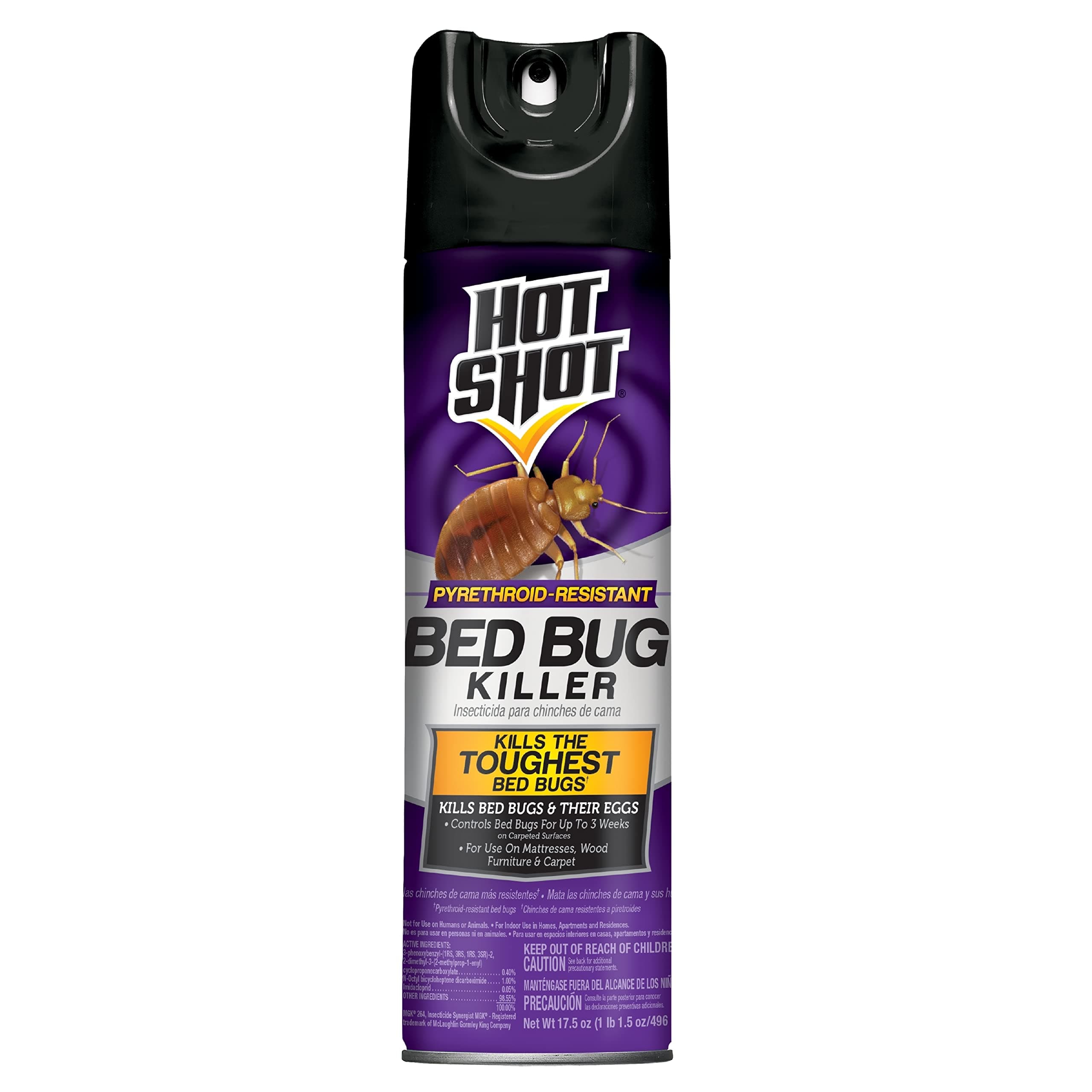 Hot Shot Bed Bug Killer Aerosol, Bed Bug Treatment, 17.5 oz