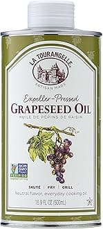 Expeller-Pressed Grapeseed Oil, High Heat Neutral Cooking Oil, Cast Iron Seasoning, Also Great for Skin, Hair, and DIY Beauty Recipes, 16.9 fl oz