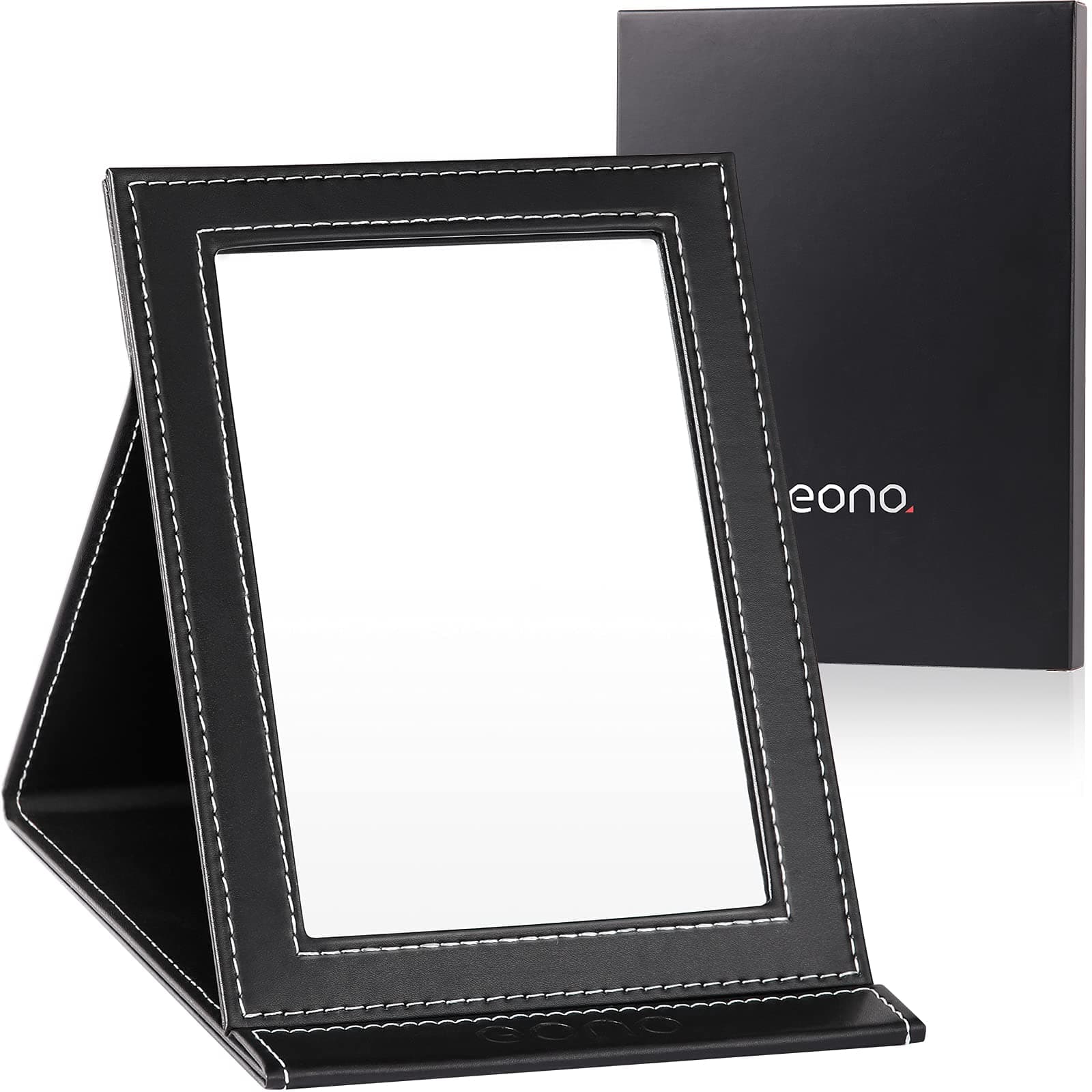 Eono Portable Travel Makeup Mirror with Stand Compact Vanity Folding Free Standing Mirrors
