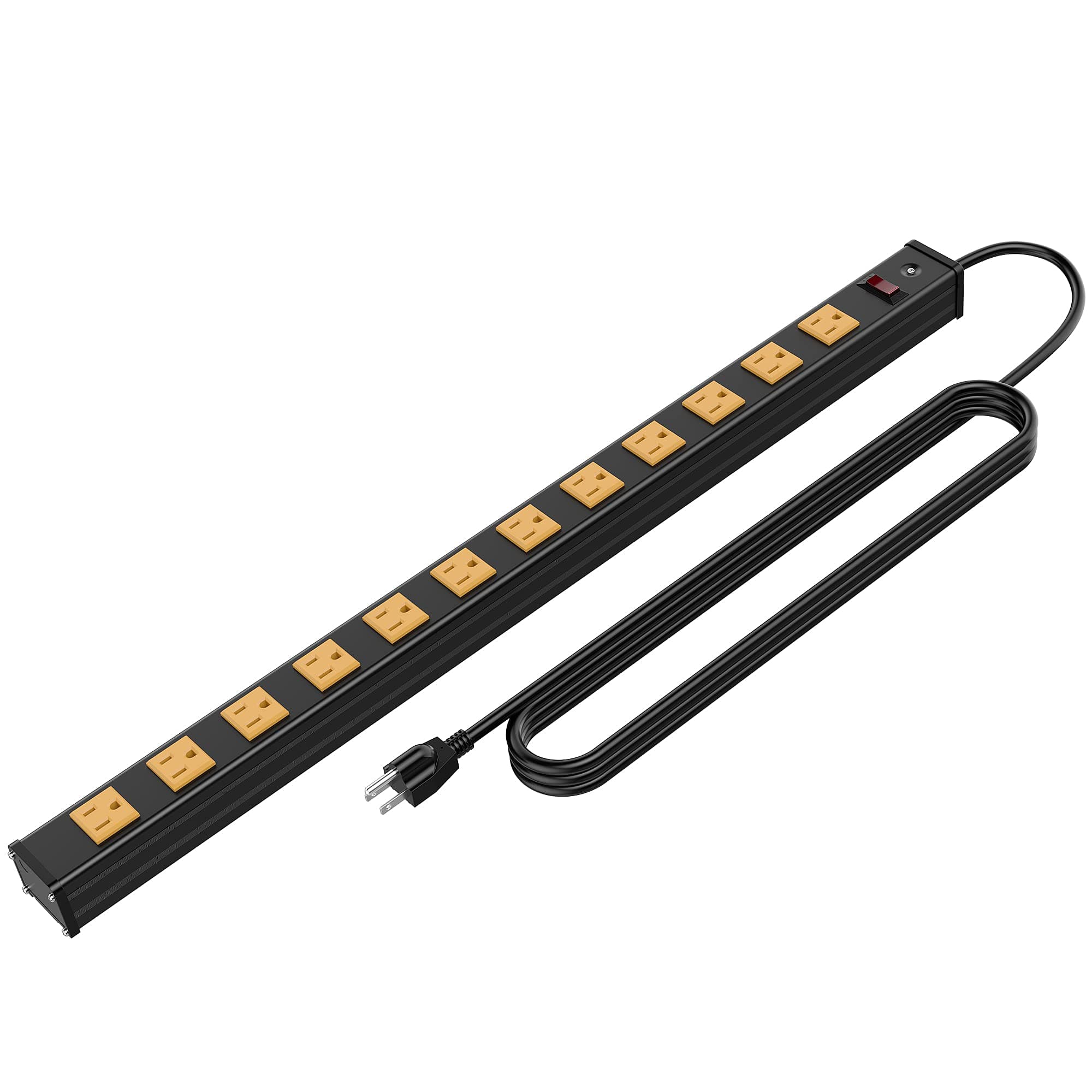 12 Outlets Heavy Duty Metal Socket Power Strip