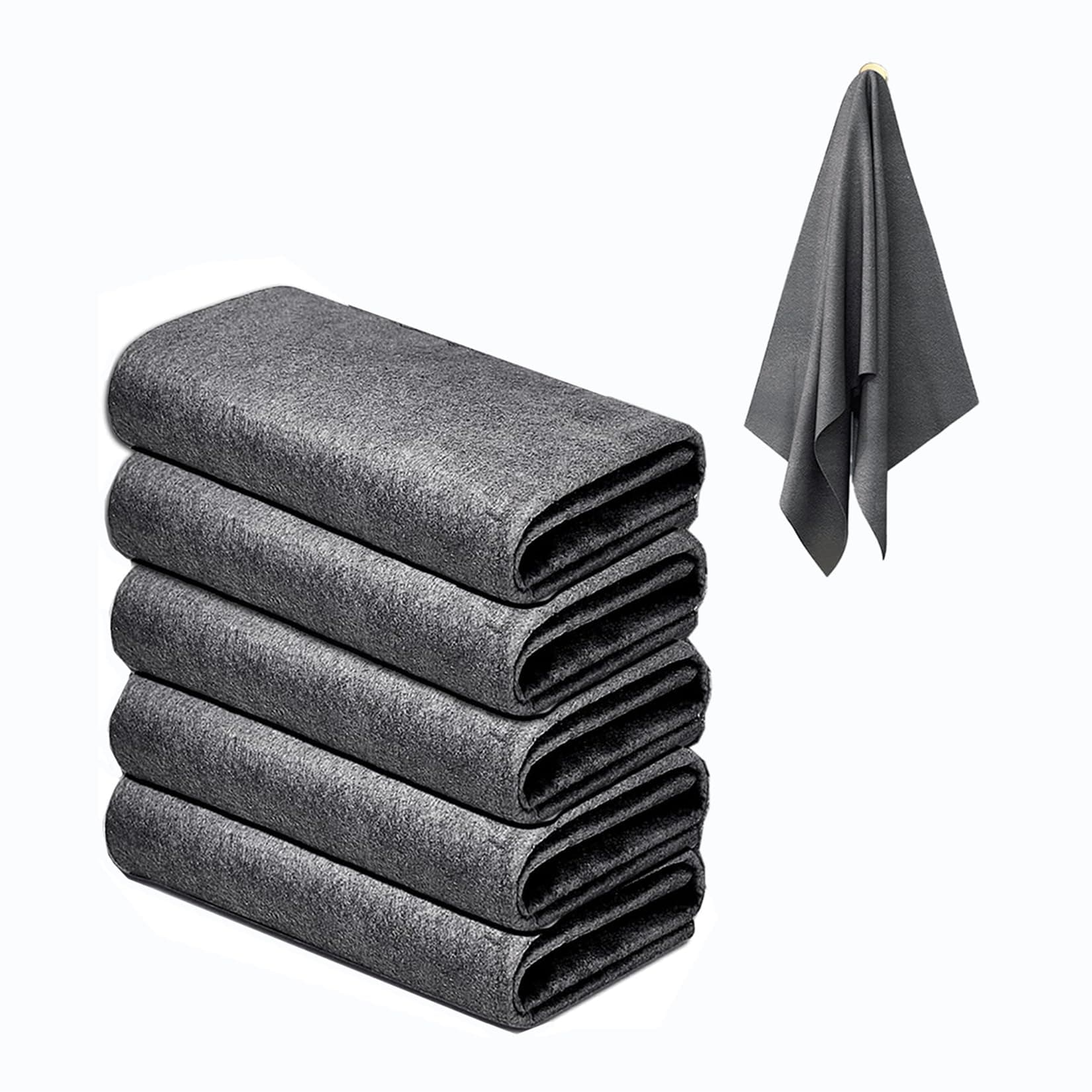 5pcs 9×7 Inches Real Magic Cloth Thickened Magic Cleaning Cloth Microfiber Magic Cleaning Cloth for Mirror, Glass, Window and Cars