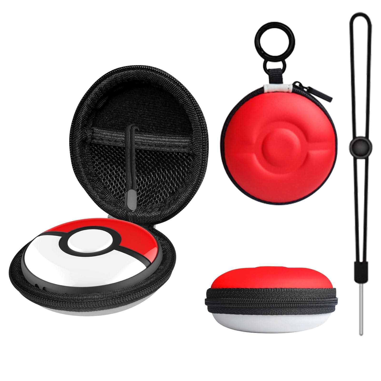 Yebowe Carrying Case for Pokémon GO Plus + 2023, Hard Protective Shockproof Cover with Hand Strap, Portable Storage Case for Poké Ball GO Plus