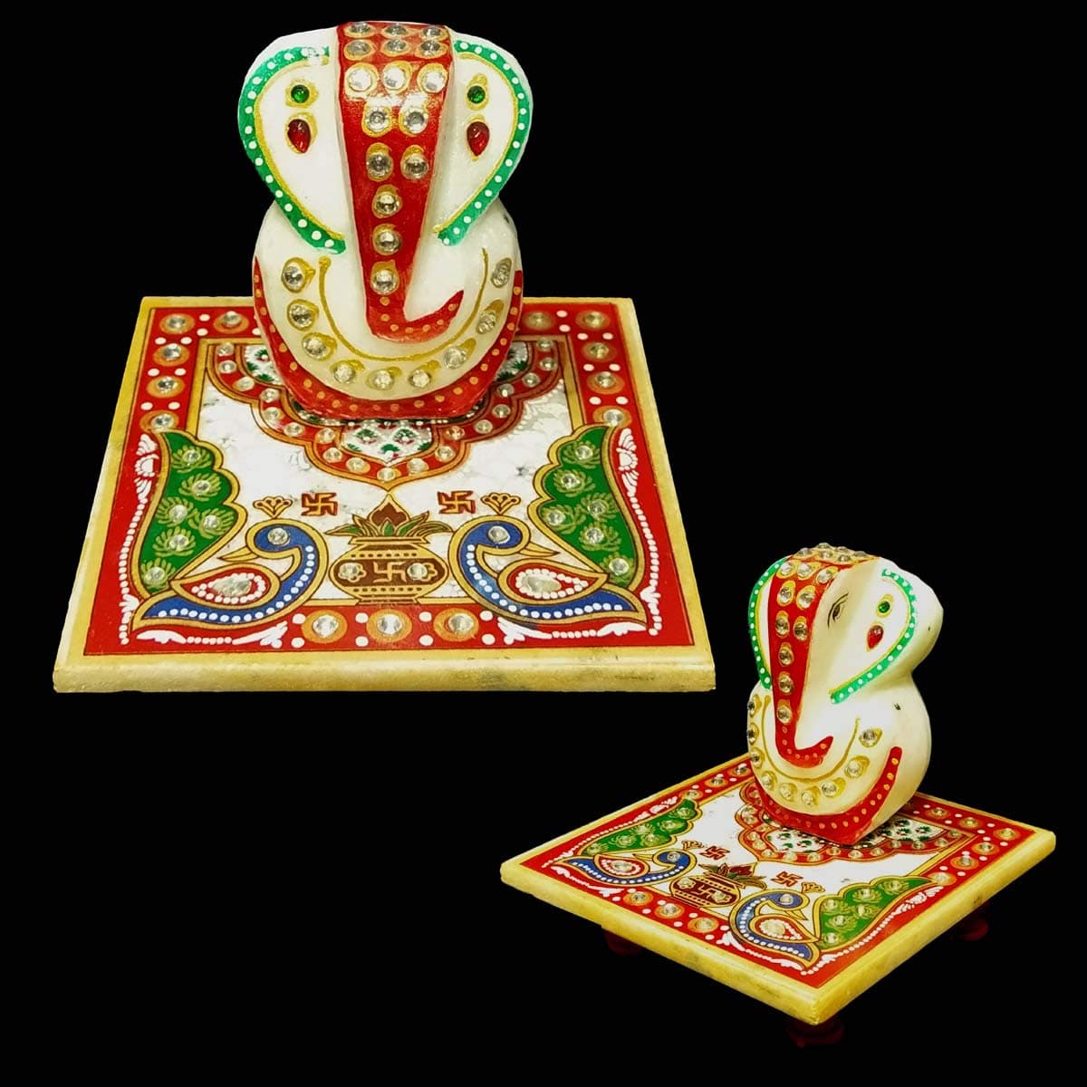 DIVINE ARTS Marble CHOWKI Ganesha