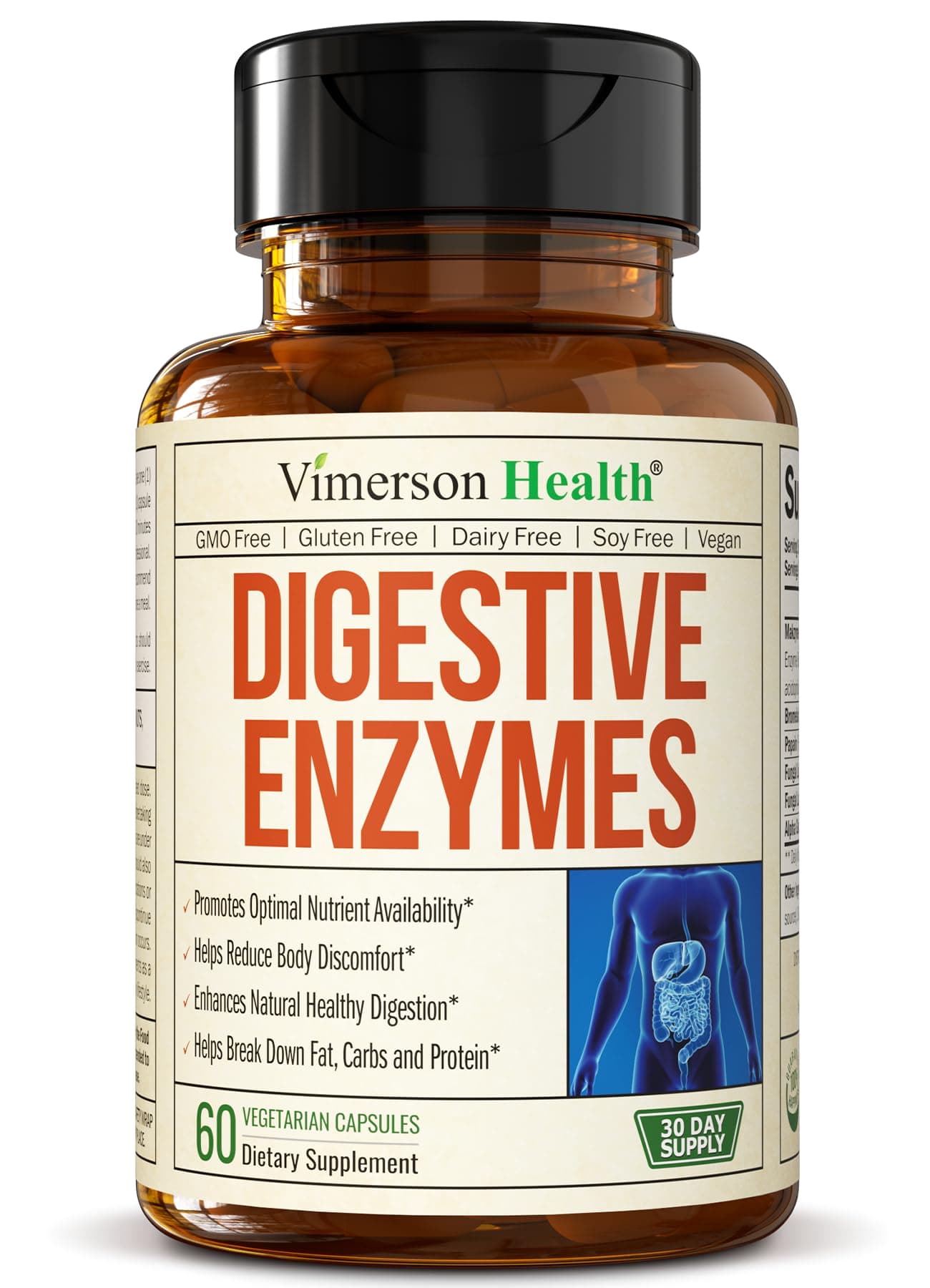 Digestive Enzymes with Probiotics. Advanced Natural Multi Enzyme Supplement for Better Digestion and Nutrient Absorption. Helps Promote Regularity, Alleviate Occasional Bloating, and Boost Metabolism