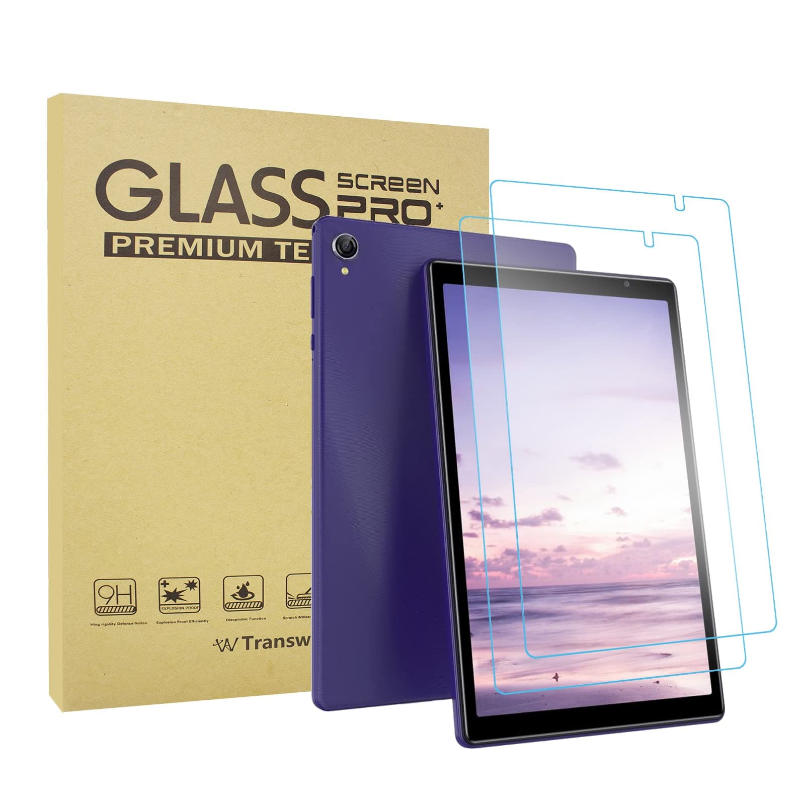 (for T10/ T10M) 2PCS Tempered Glass Screen Protector for VORTEX T10 Tablet/Vortex T10M Tablet 10.1 Inch