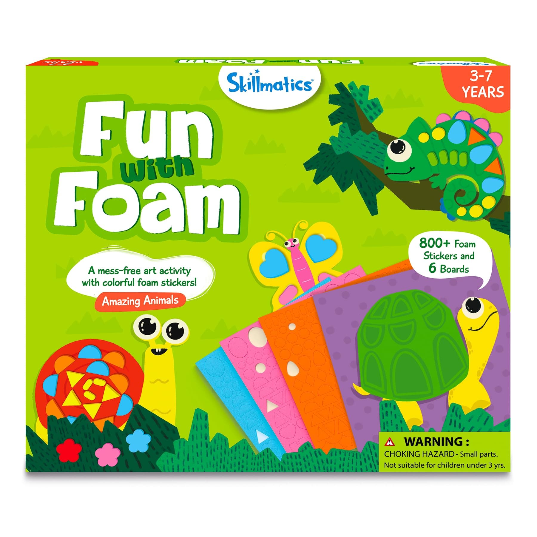 Foam Sticker Art Activity - Animals, Easter Basket Stuffers, Mess-Free Fun for Kids, 800+ 3D Foam Stickers, DIY Felt Craft Kits, Gifts for Boys & Girls Ages 3, 4, 5, 6, 7
