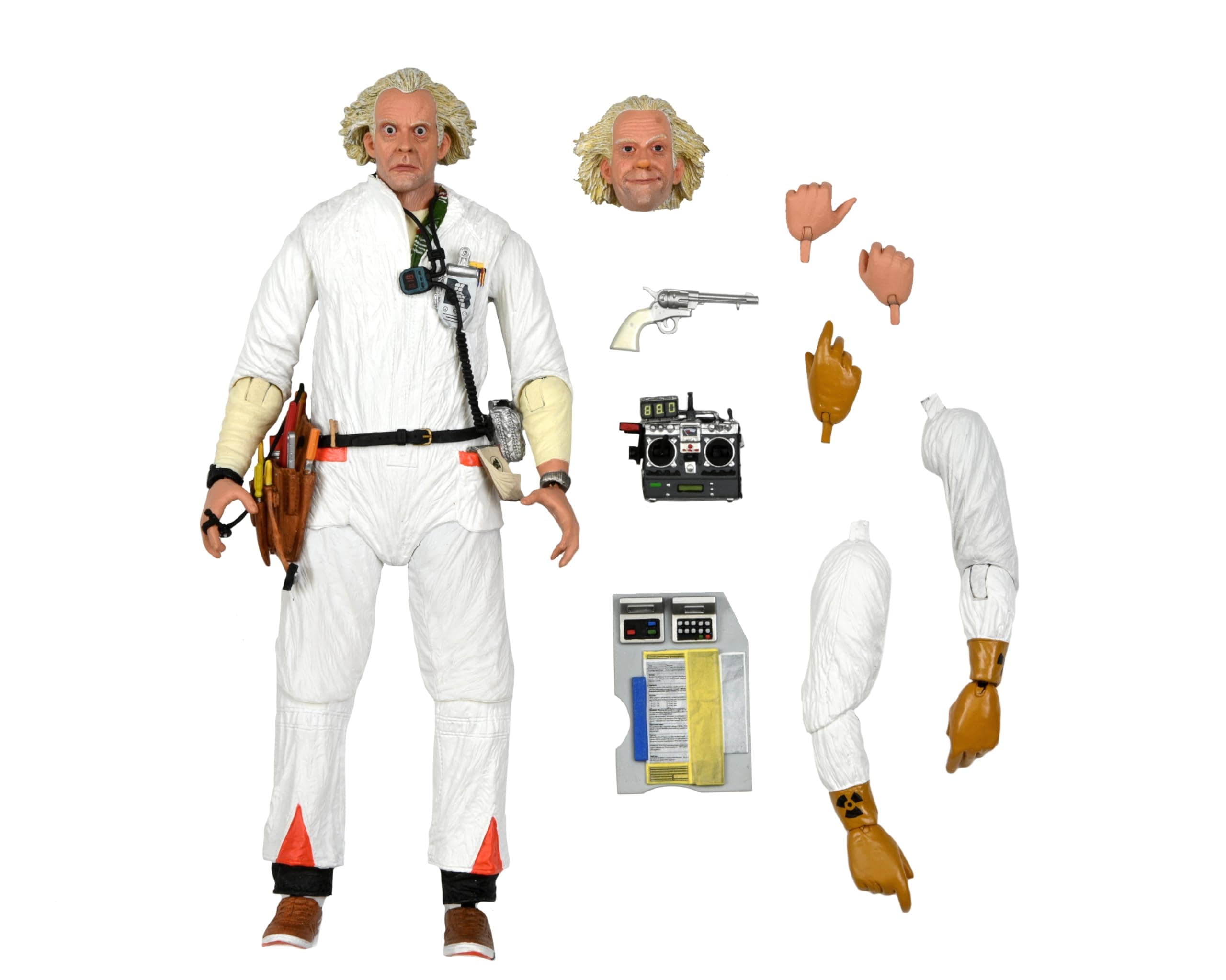 Official- BACK TO THE FUTURE Doc Brown 1985 Ultimate 7" Action Figure