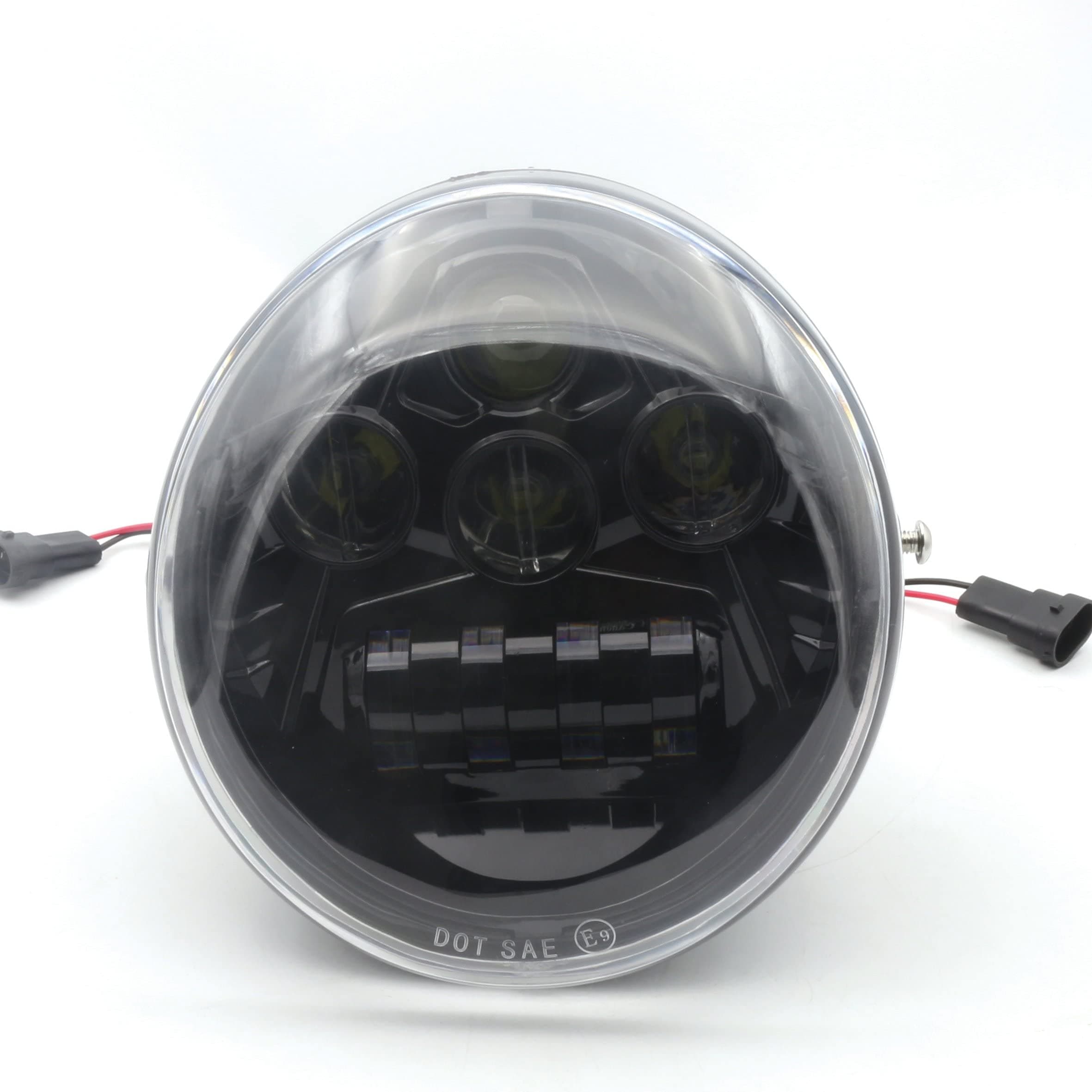 Black LED Protector Headlight Fit for Harley Davidson VRod V-Rod VRSCA VRSCF