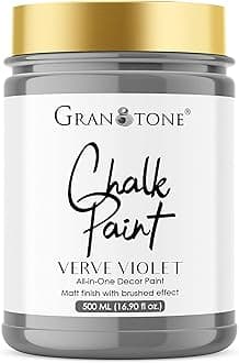 GRANOTONE Chalk Paint for Furniture, Home Decor, Crafts - Eco-Friendly - All-in-One - No Wax Needed- 500 ML (AVIATOR GREY)