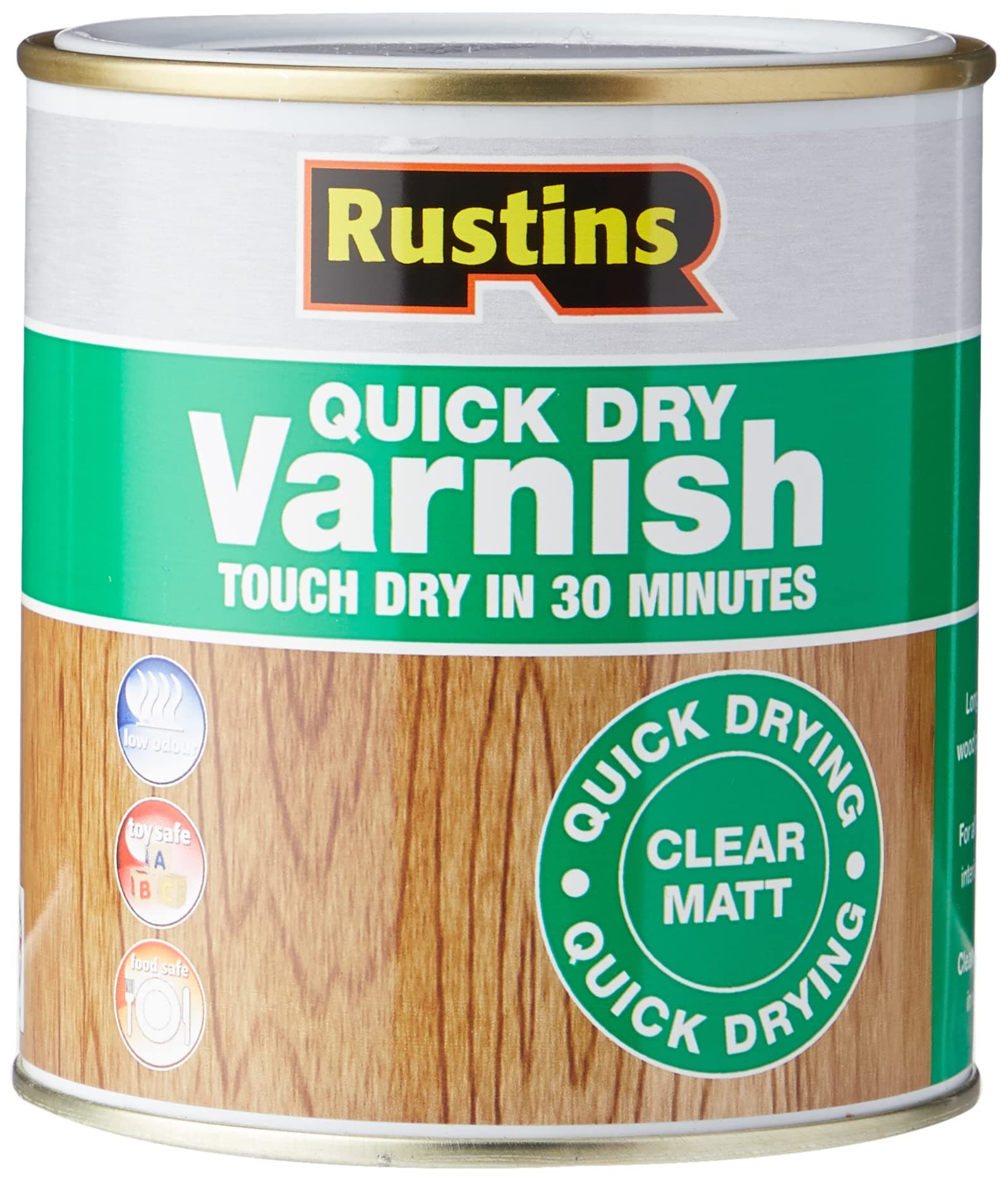 RUSTINS Quick Dry Varnish, Clear Matt, 500 ml
