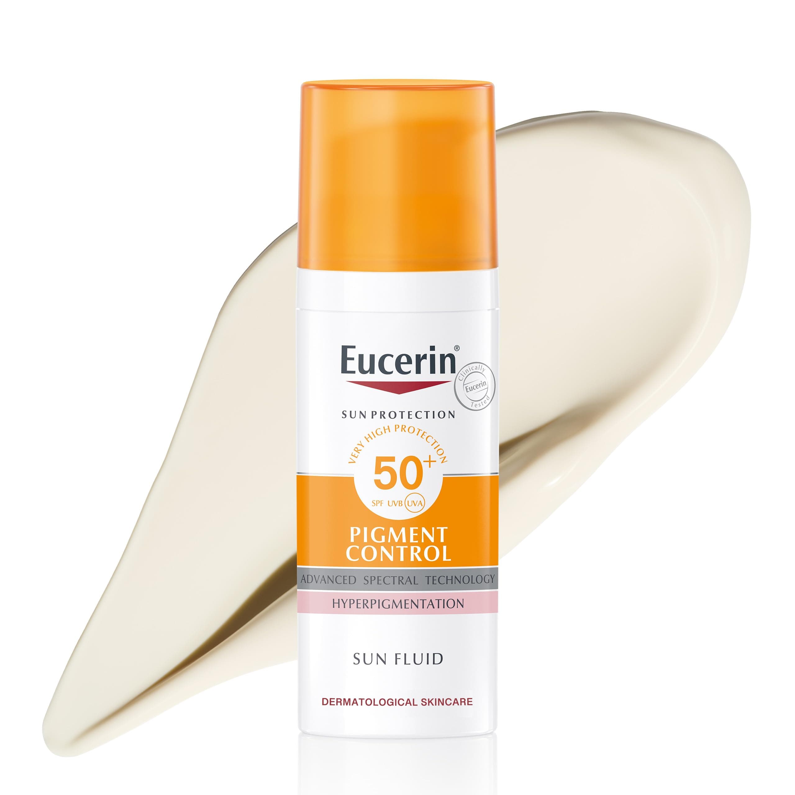 Eucerin Face Sunscreen Even Perfector Pigment Control Sun Fluid with Thiamidol, High UVA/UVB Protection, SPF50+, Reduces Spots for Uneven Skin Tone, 50ml’