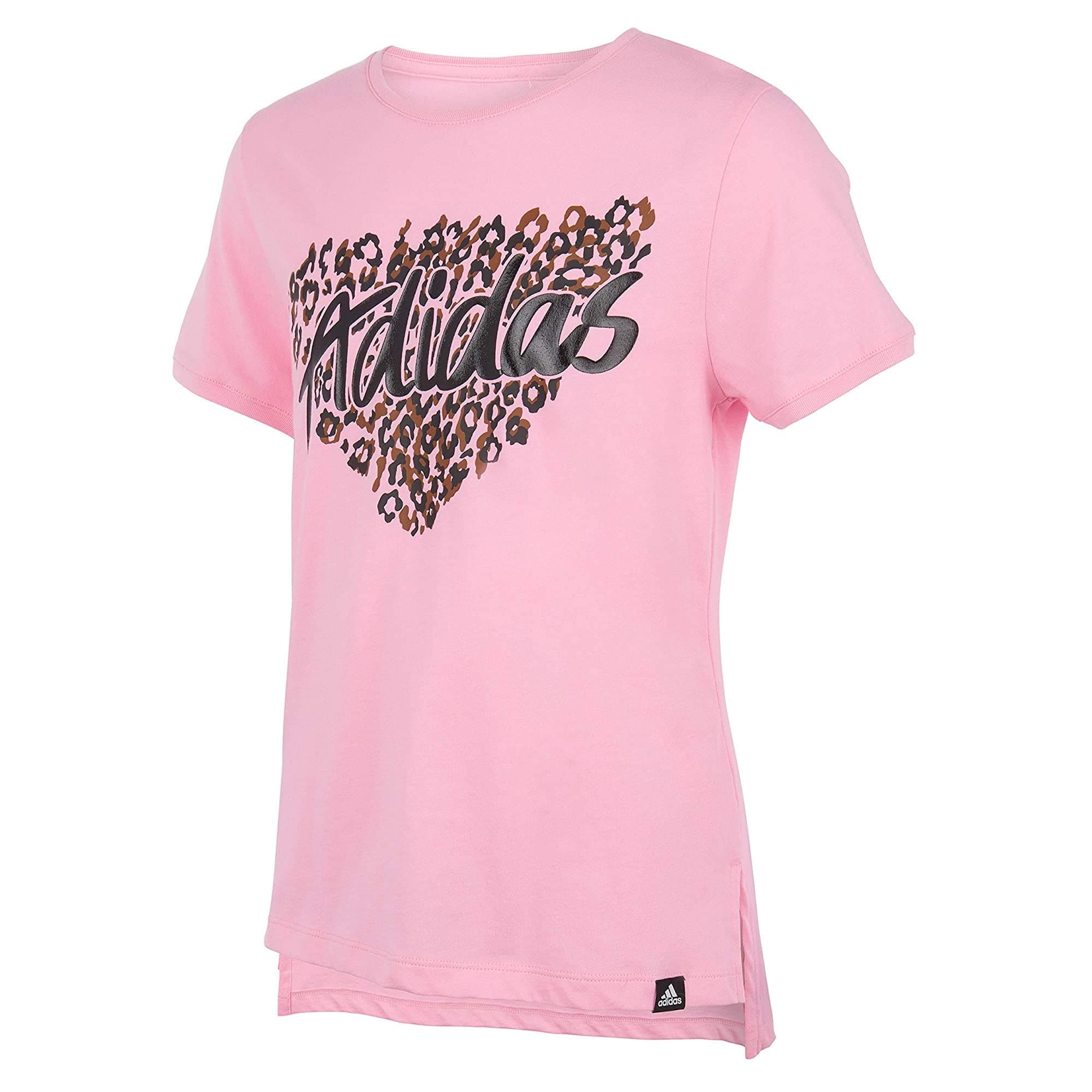 adidas Girls Short Sleeve Drop Tail Tee