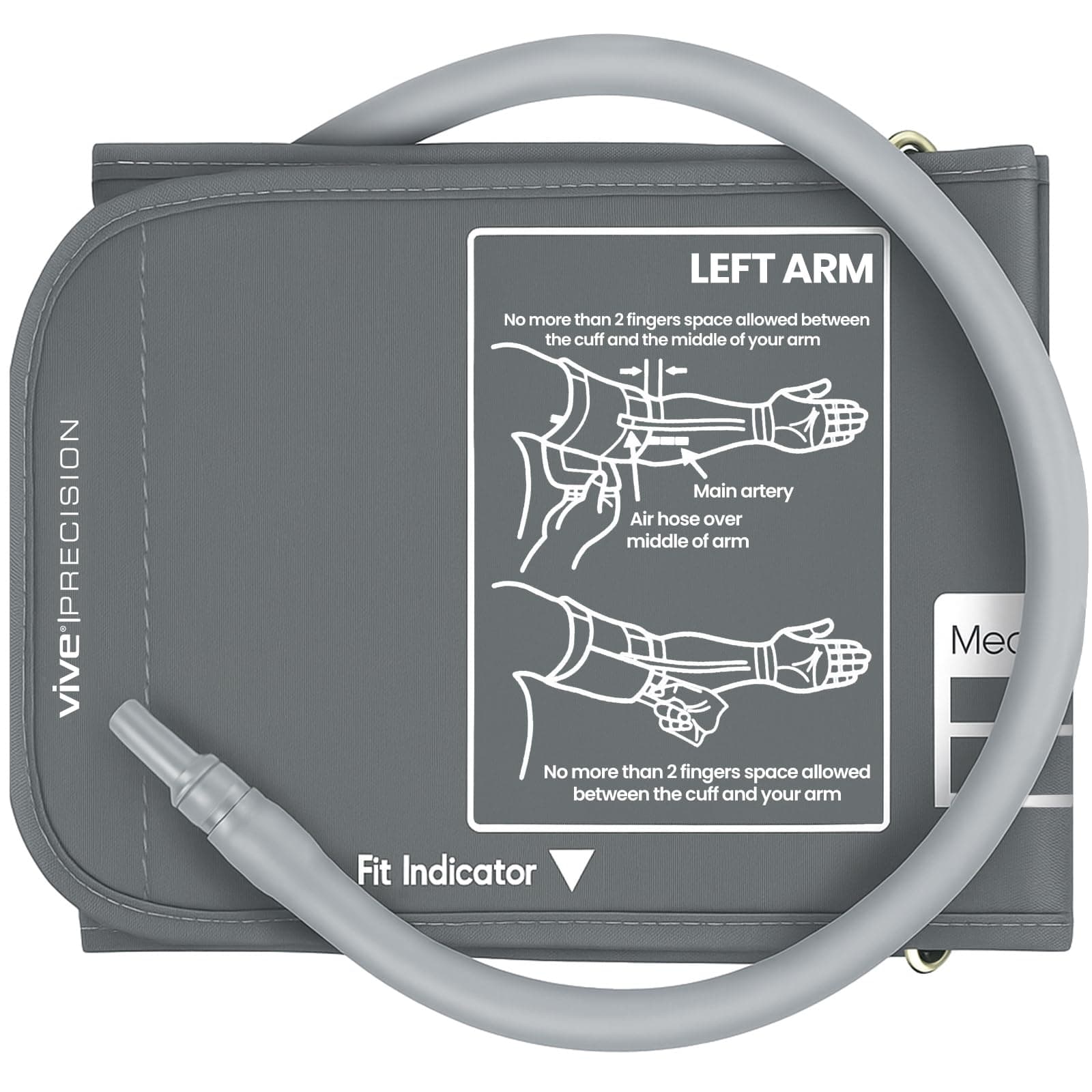 Blood Pressure Cuff Replacement - Compatible with Omron Series 5 & Most BP Monitors - Universal Cuff for Adults, Seniors & Elderly (Medium)