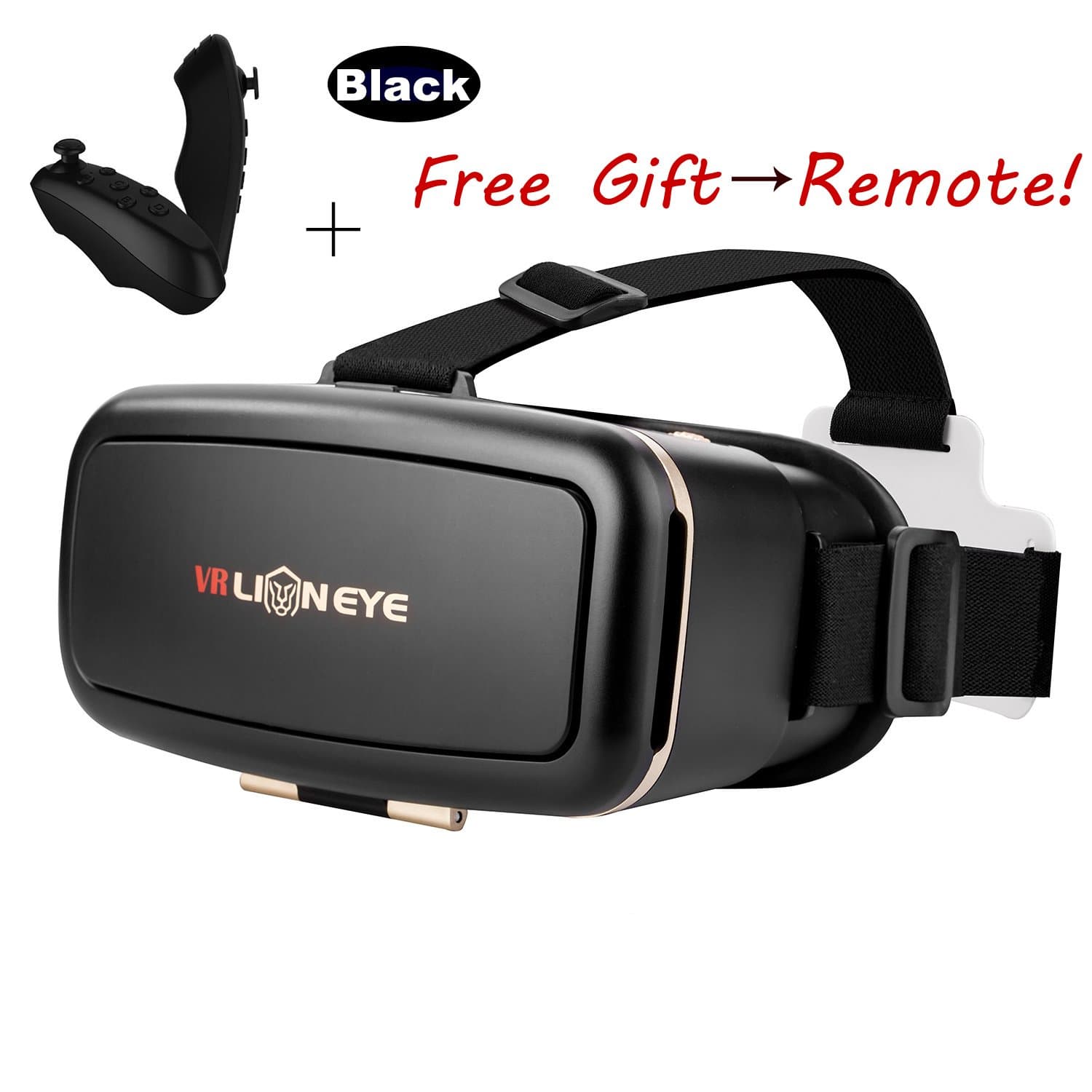 CAEZE Lioneye 2016 Newest Version 3D VR Headset DIY Glasses Virtual Reality BOX II Kit For All 4.7"-6.0" Smartphones with IOS/Android for 3D Movies and Video Games