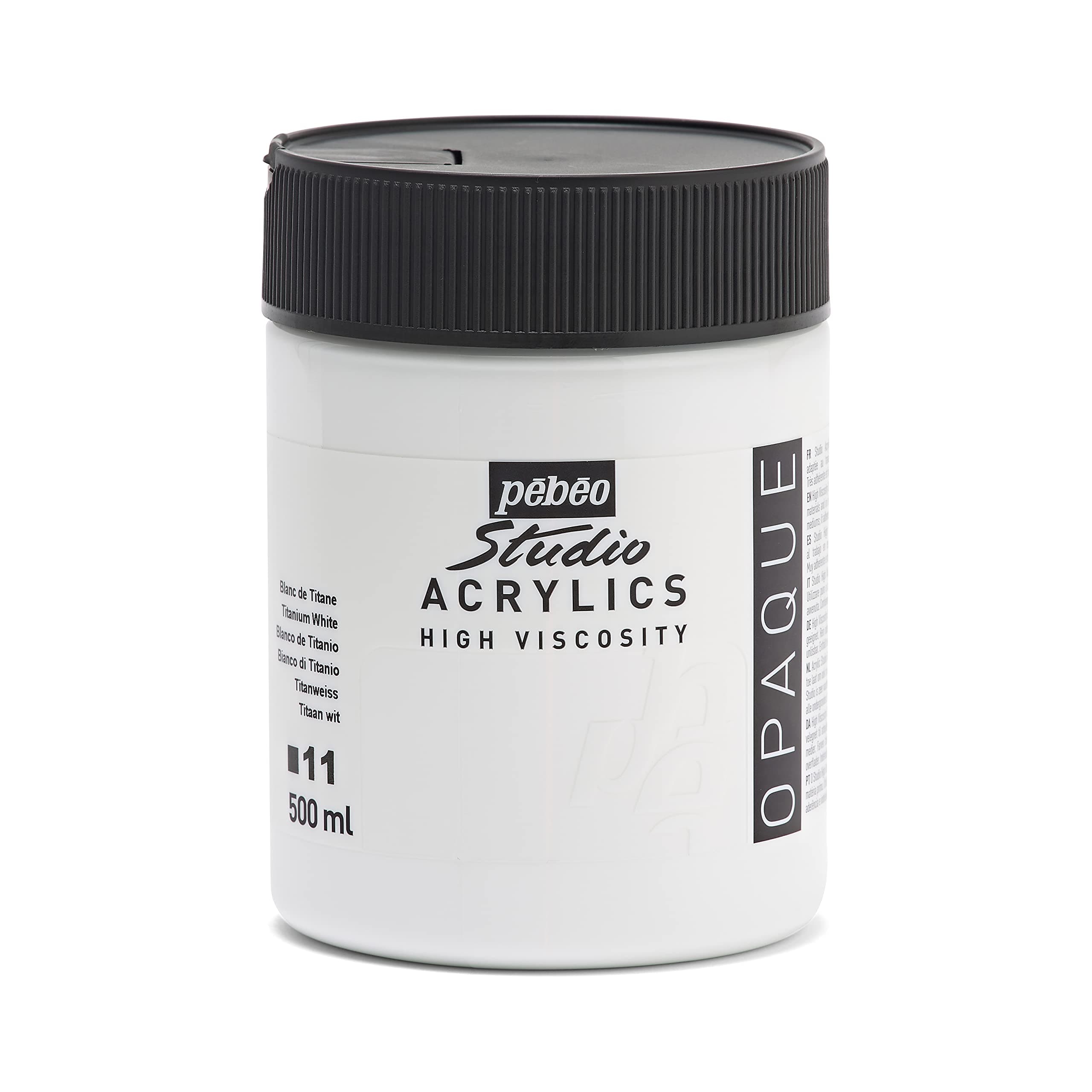 Acrylic Fine Studio Acrylics Paint Titanium White 500 ml (Pack of 1) 171011