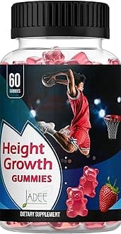 Height Growth Gummies for Teens & Kids Calcium 325mg, Teen Vitamins D3,K2,C, Magnesium, Ashwagandha, Zinc, L-Arginine - Bone Healthy Growth, Development & Strength - Height Increase & Immunity
