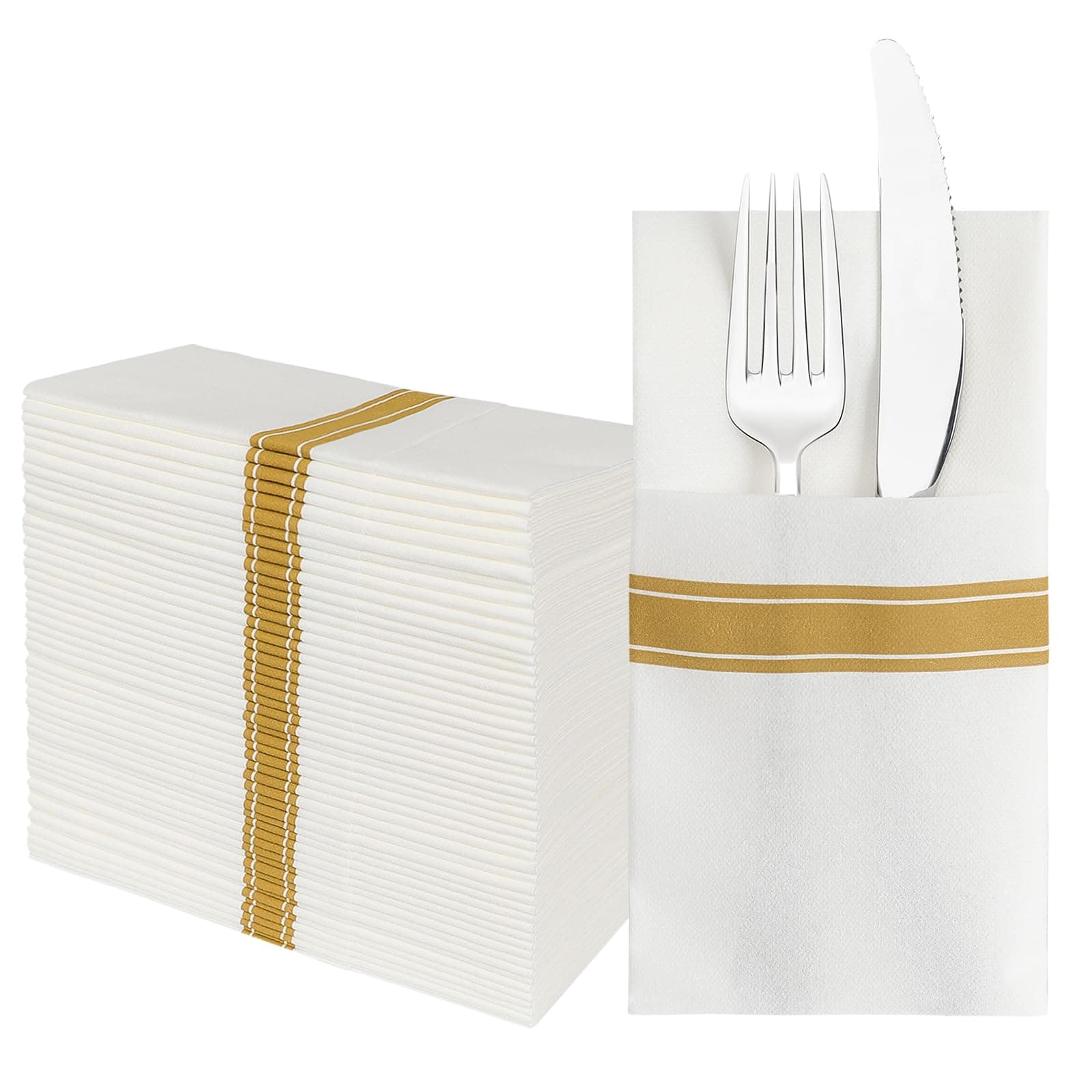 JEBBLAS Disposable Linen Feel Napkins