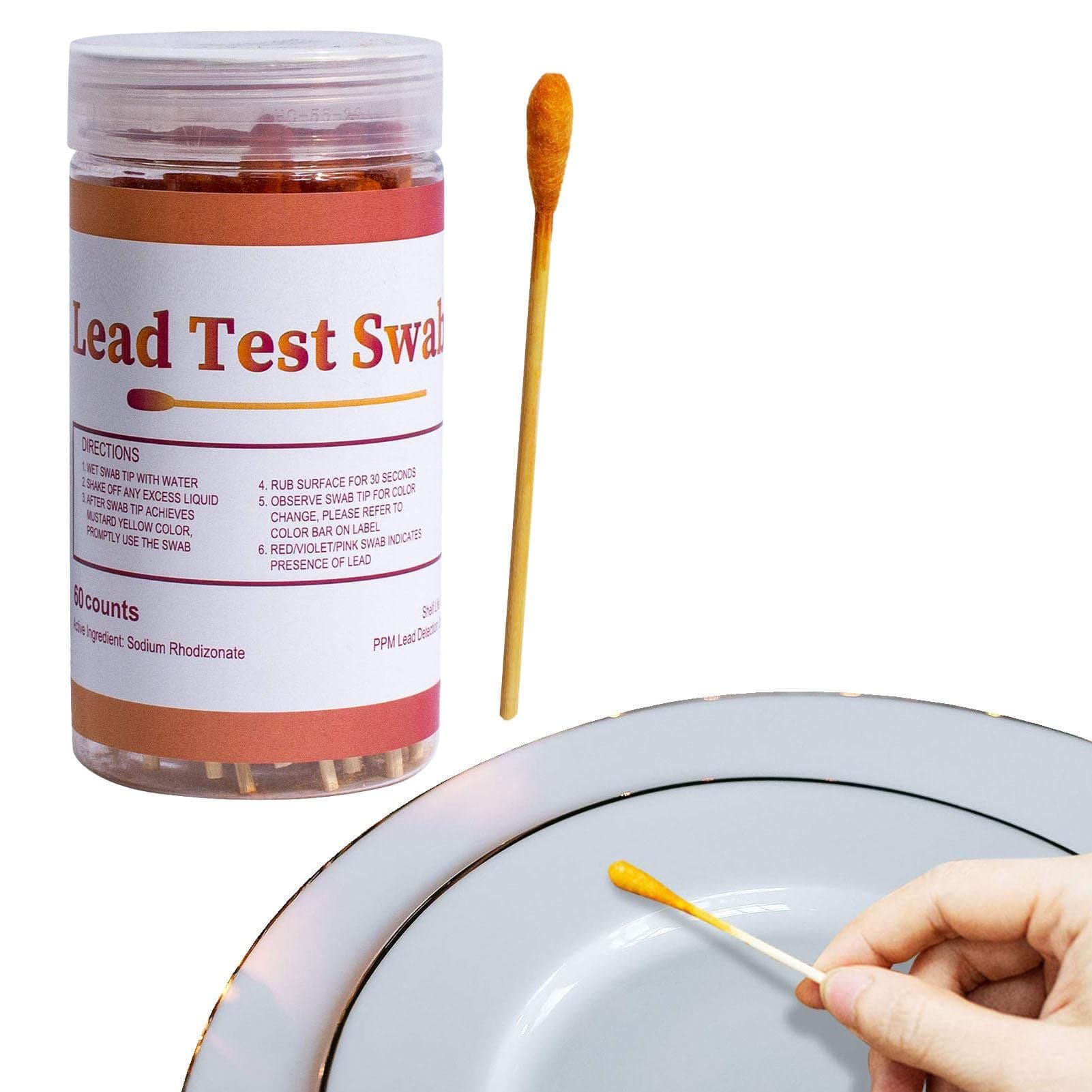 Annual Instant Lead Test Kit | Lead Paint Test Kit with Test Swab - Rapid Test Results in 30 Seconds, Lead Testing Strips for All Painted Surfaces, Ceramics, Dishes, igh-Sensitive Test