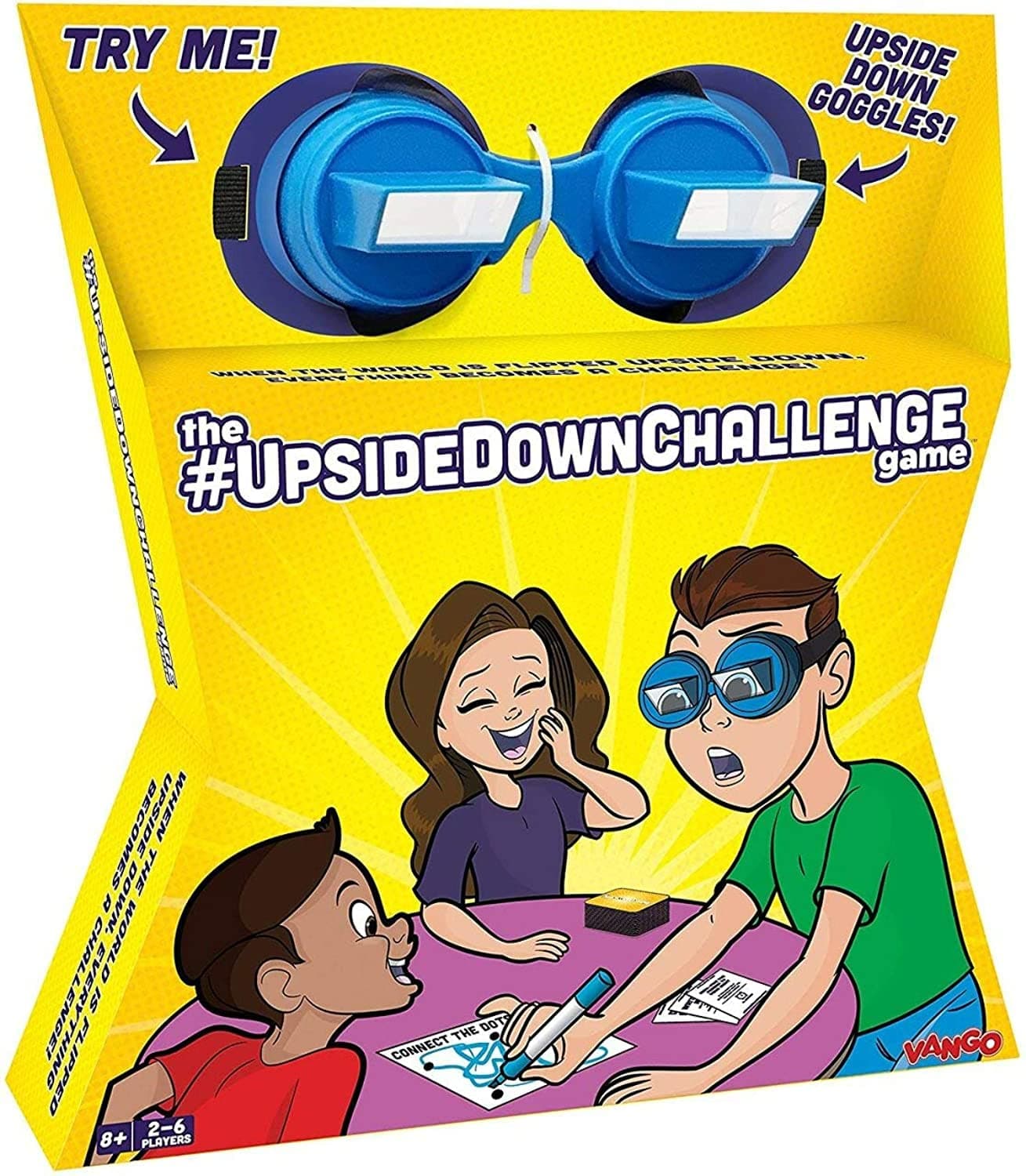 Vango The Upside Down Challenge Game - Draw, High Five and Fun Challenges with Special Upside Down Goggles