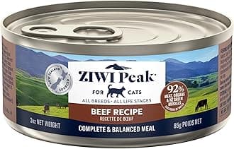 Peak Grain Free Cat Food Tins - All Natural High Protein Pate - New Zealand Beef Recipe - 24 x 85g Multipack