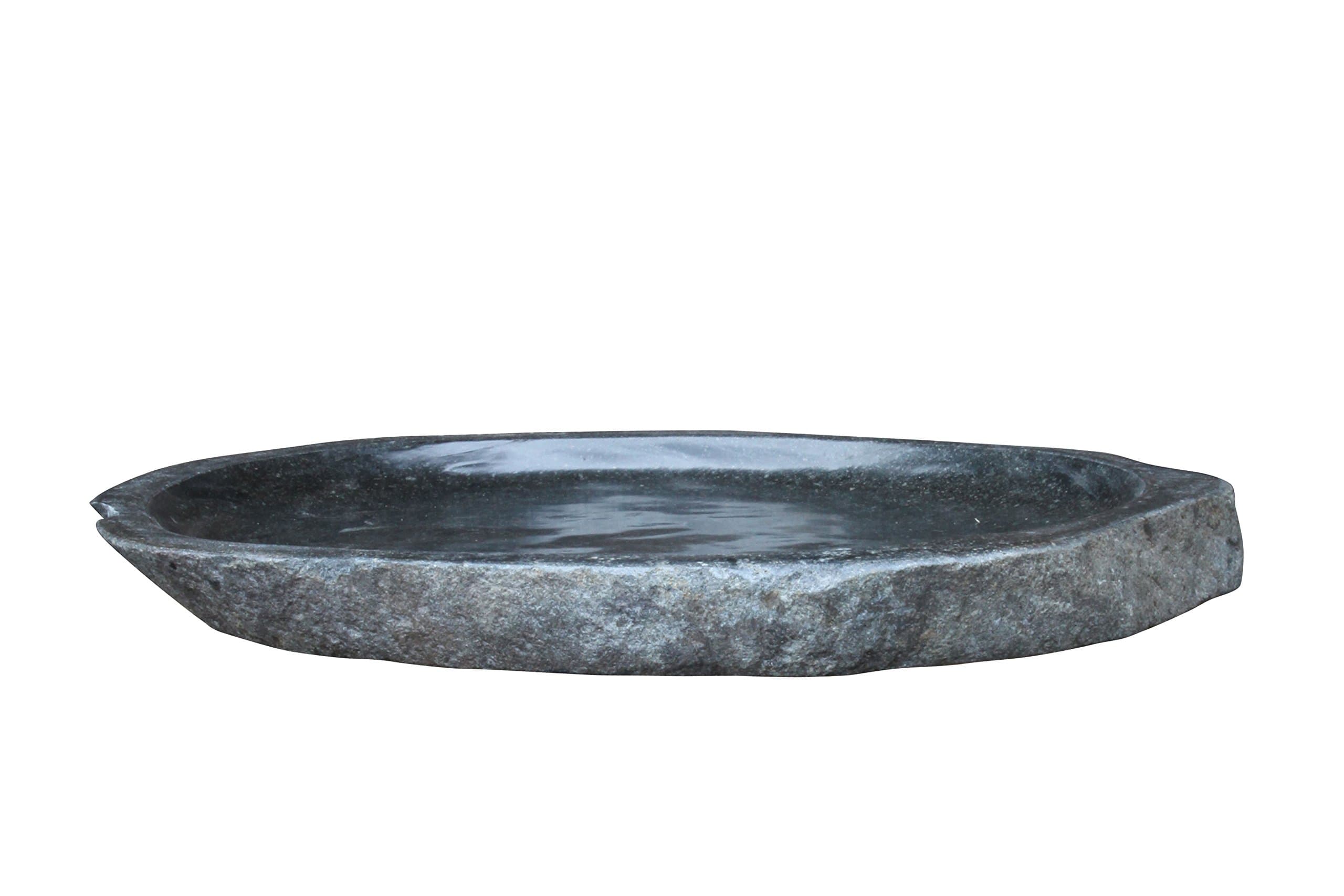 Asiastyle RS-BWP-MOD3S Flat Bird Bath Bowl, Black, 30 x 40 x 4 cm