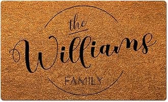 FavorPlus Personalized Doormat Custom Family Name Welcome Mats Outdoor 15.7"x23.6" Indoor Mat Printed Mat Non-Slip Back Front Door Home Decor(NOT Real Coir)